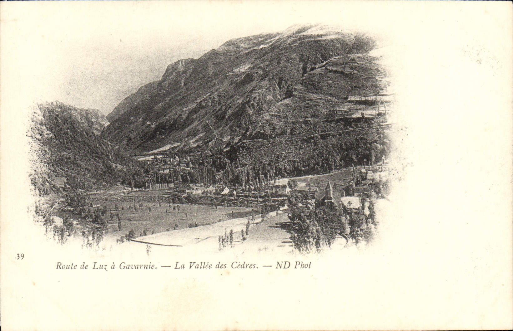 VINTAGE POSTCARD Route De Luz has Gavarnie the Valley Of the Cedars