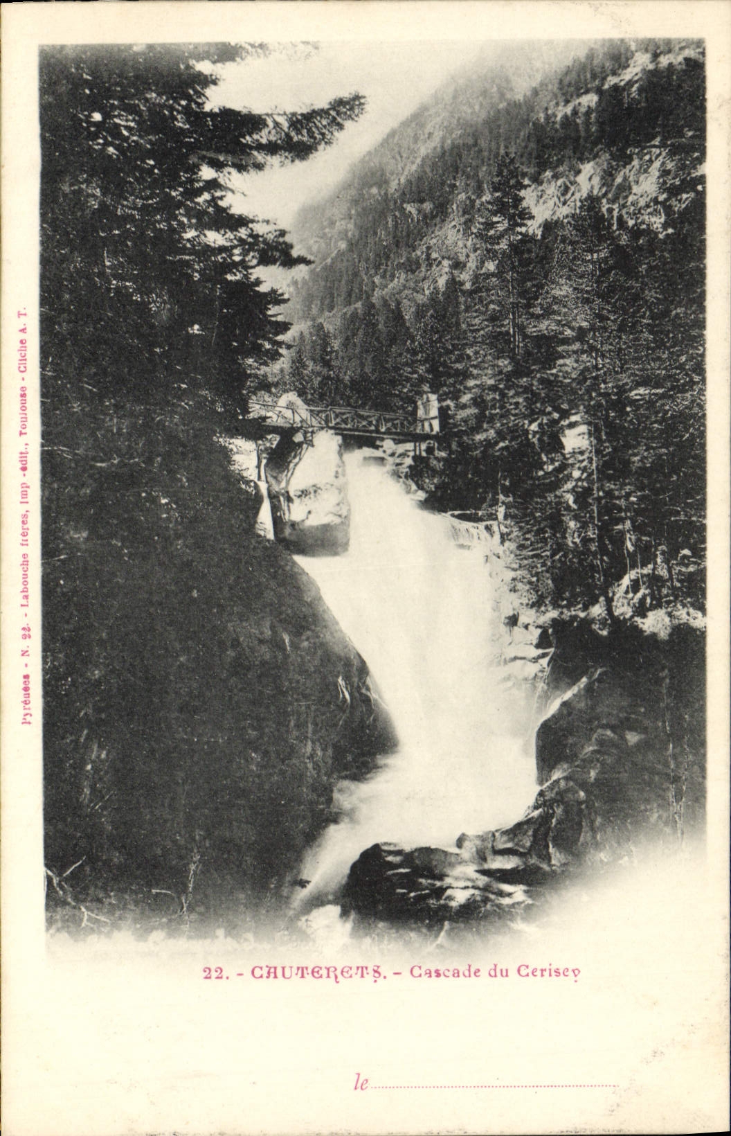 CPA Cauterets Cascade Du Cerisey