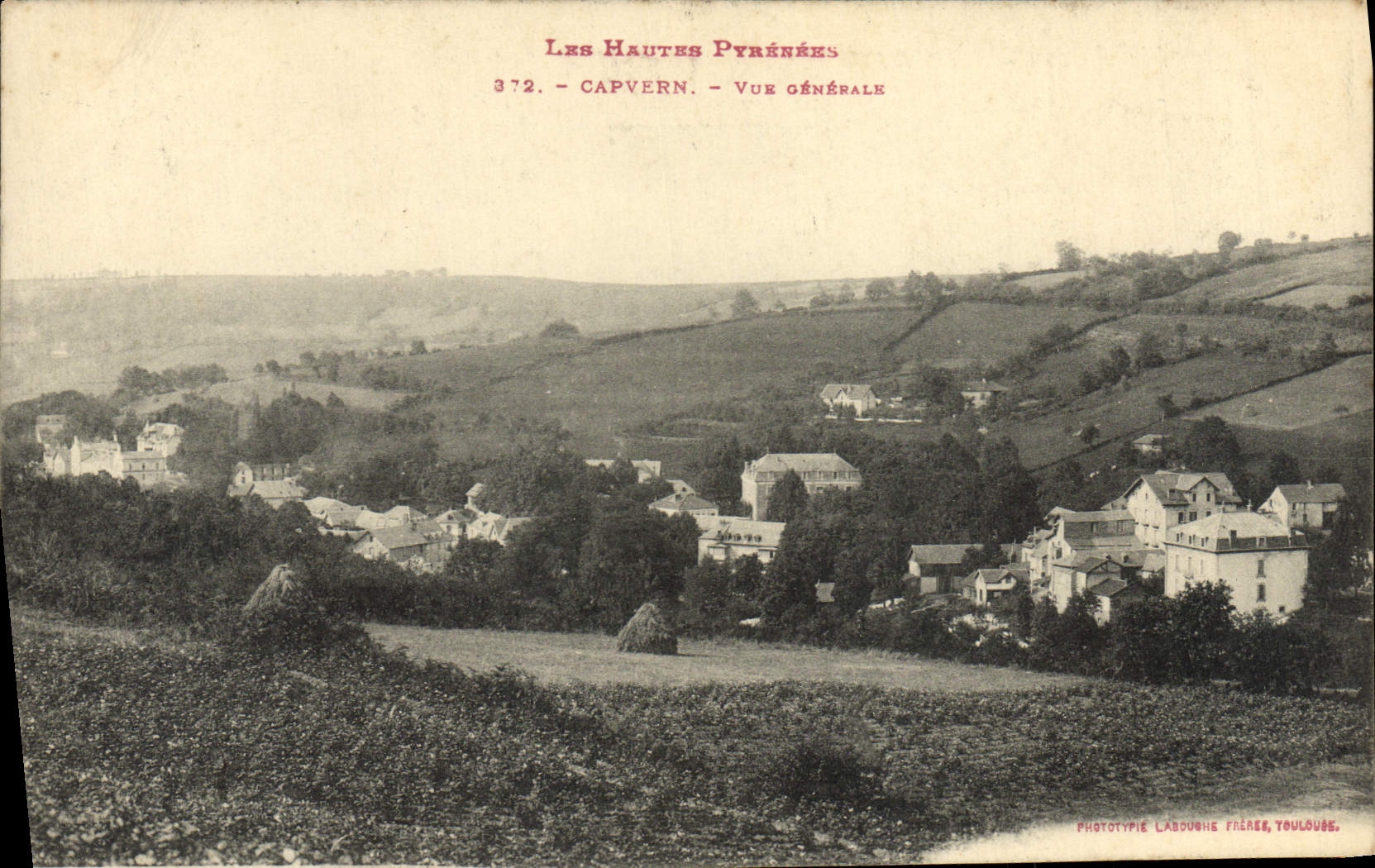 VINTAGE POSTCARD the High Pyrenees Capvern View