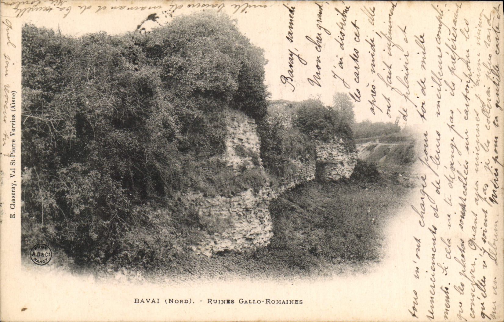 CPA Bavai Ruines Gallo Romaines