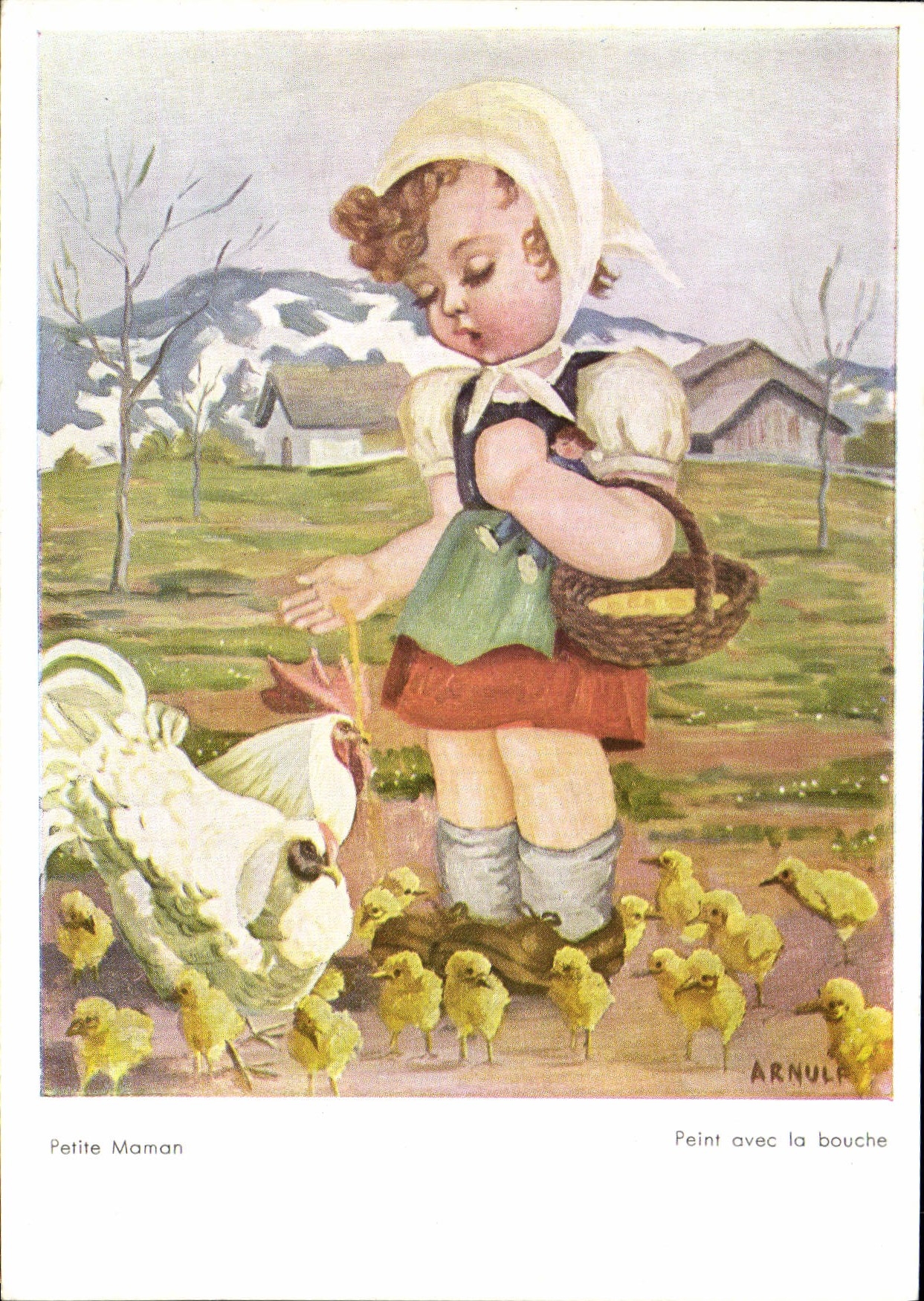 MODERN CARD Enfant Small Mom Paints With the Mouth