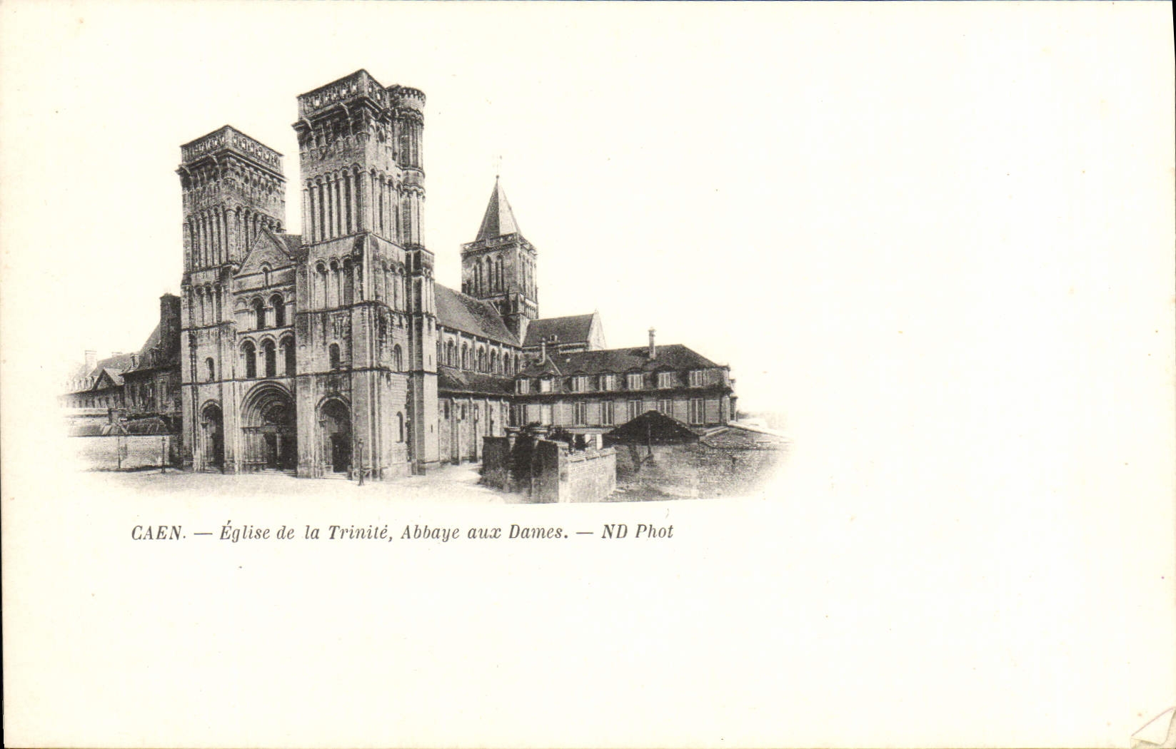 VINTAGE POSTCARD Caen the Church of the Trinity Abbey To the Ladies