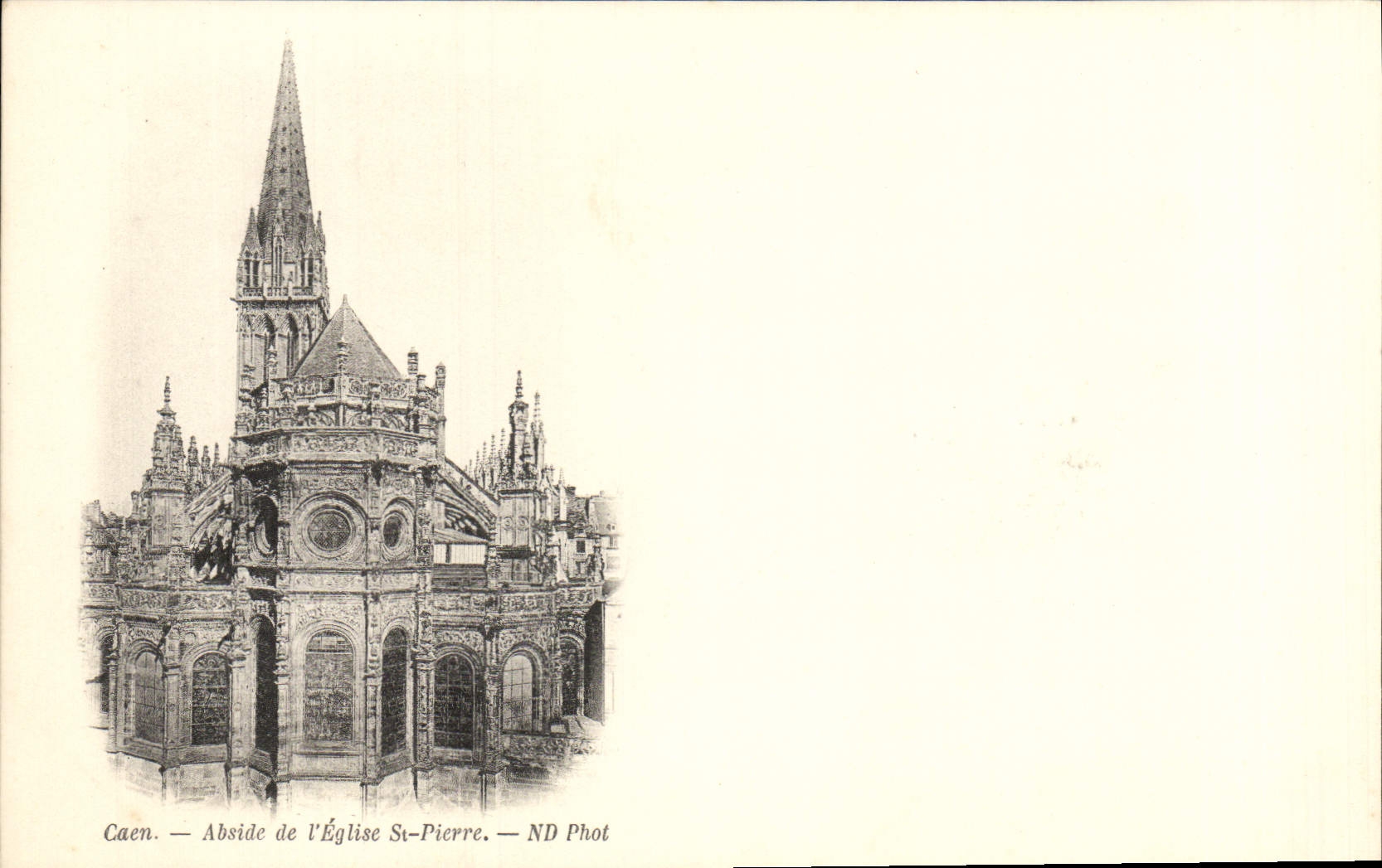 CPA Caen Abside de L'Eglise St Pierre