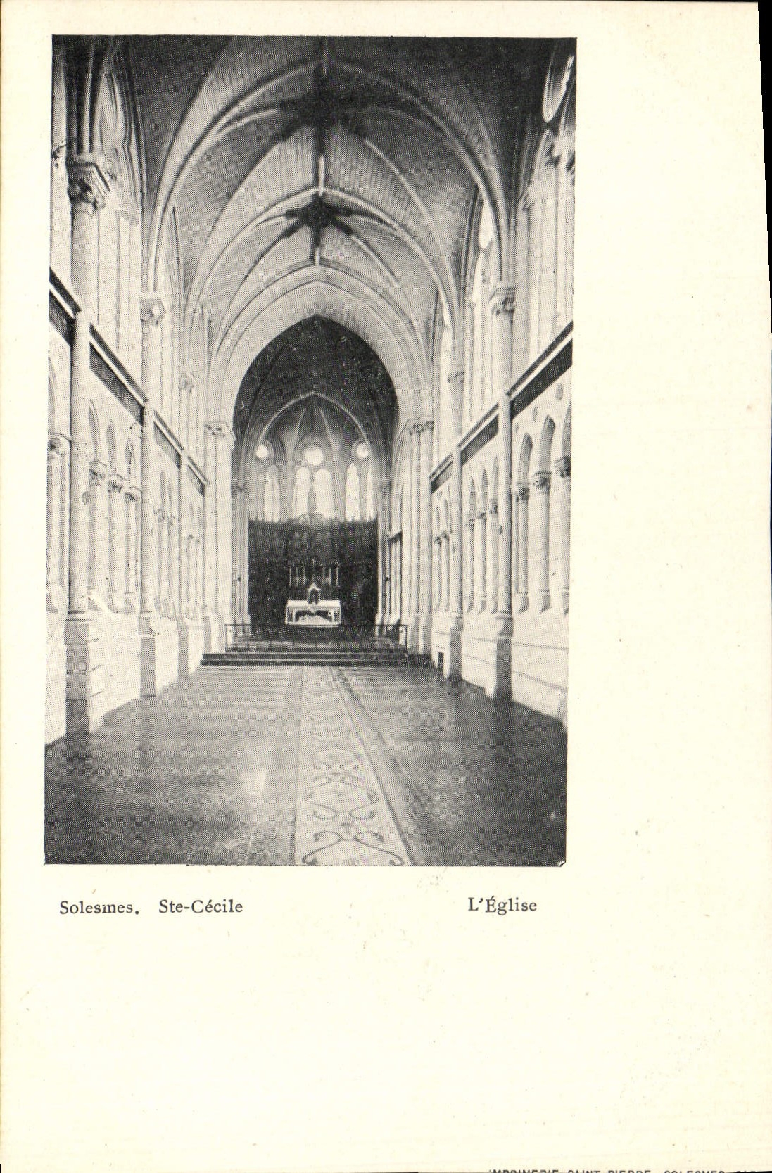 VINTAGE POSTCARD Solesmes co. Blindness the Church