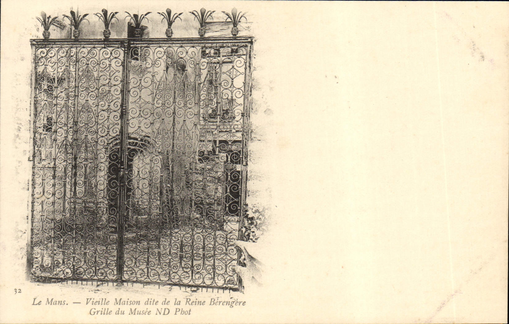 VINTAGE POSTCARD Mans Old woman House of the Queen Berengere Grill museum