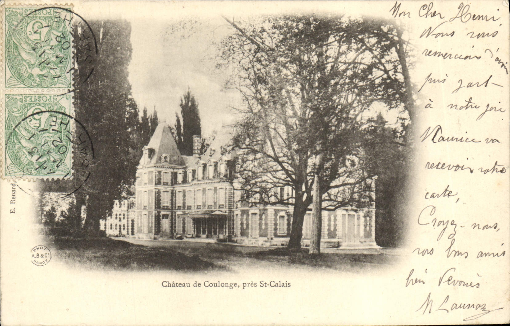 VINTAGE POSTCARD Castle of Coulonge Close St Calais