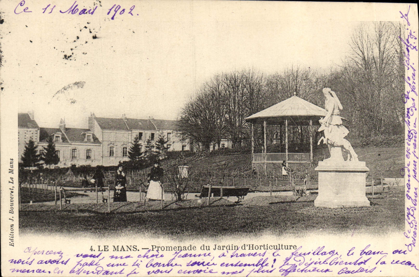 CPA Le Mans Promenade du Jardin D'Horticulture