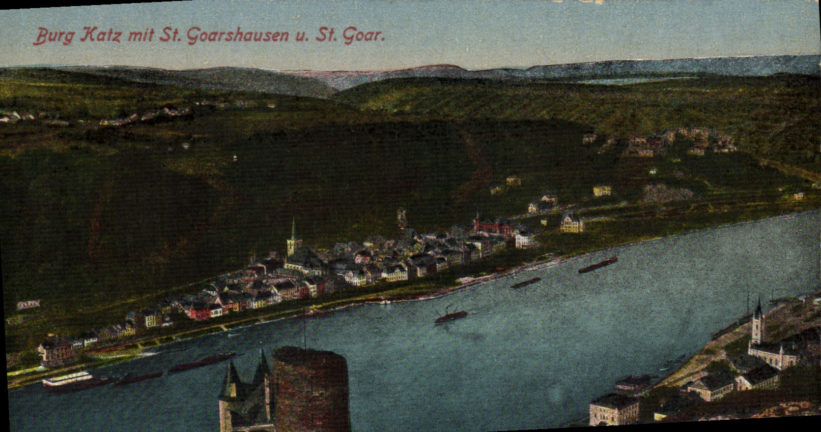 CPA Burg Katz Mit St Goarshausen St Goar