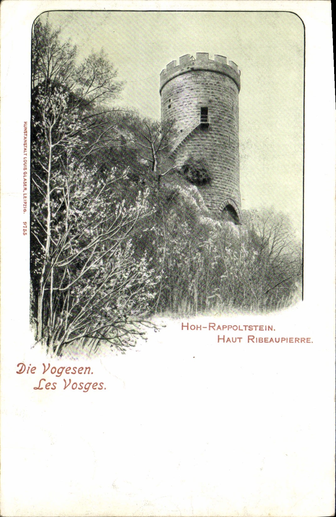 VINTAGE POSTCARD Die Vogesen the Vosges Hoh Rappolstein