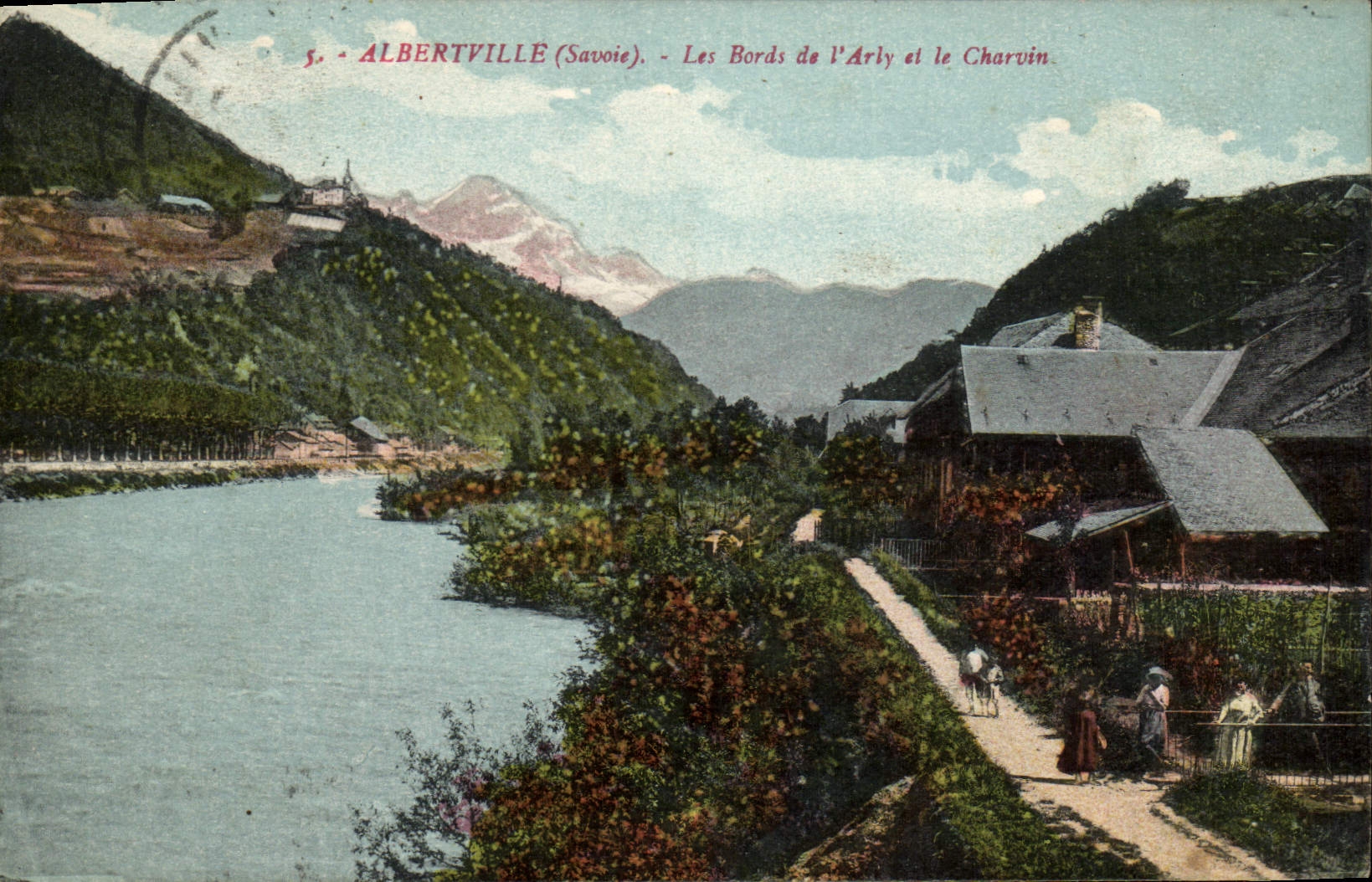 VINTAGE POSTCARD Albertville Edges of Arly and Charvin