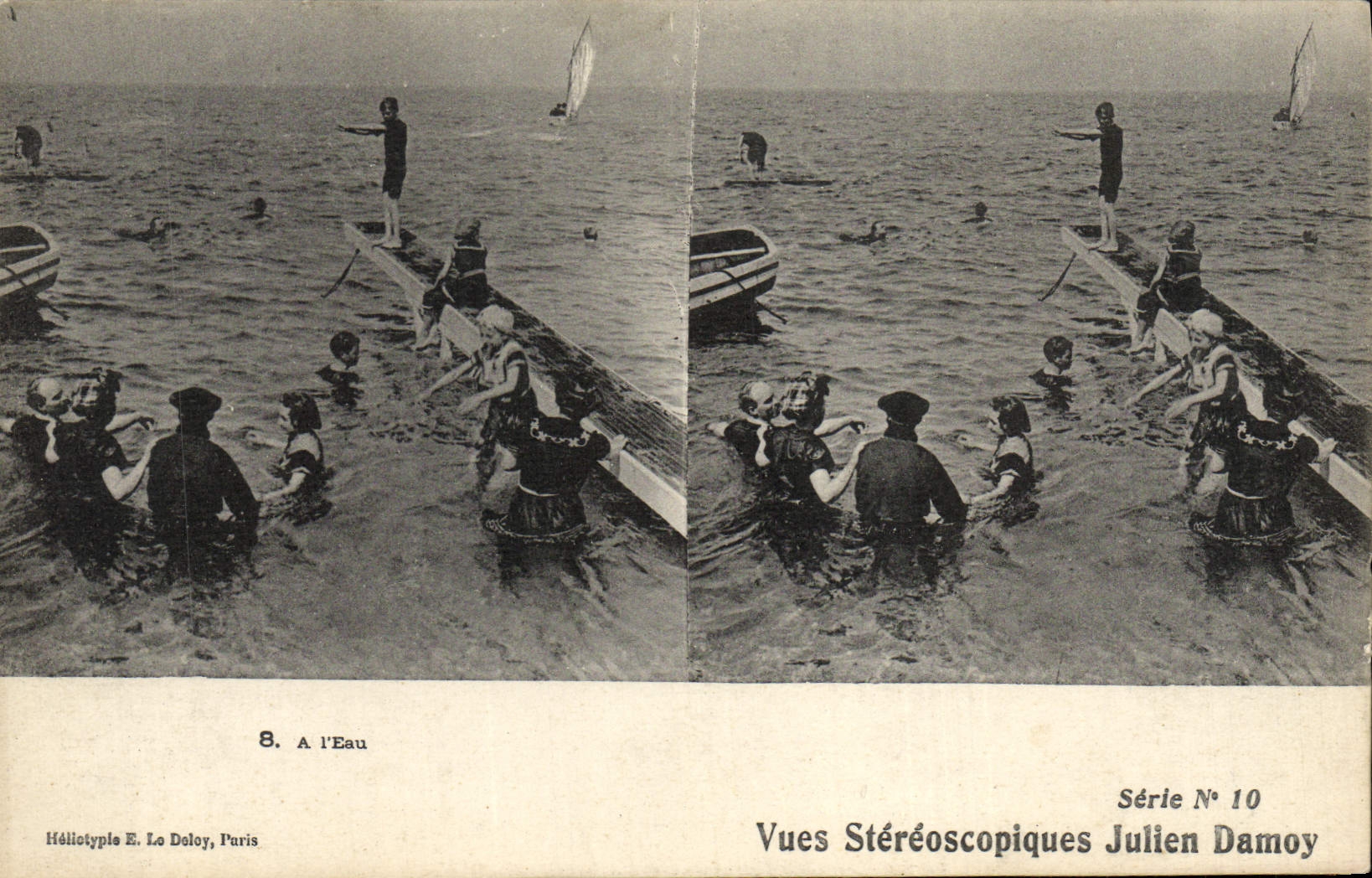 CPA A l'eau Vues Stereoscopiques Julien Damoy