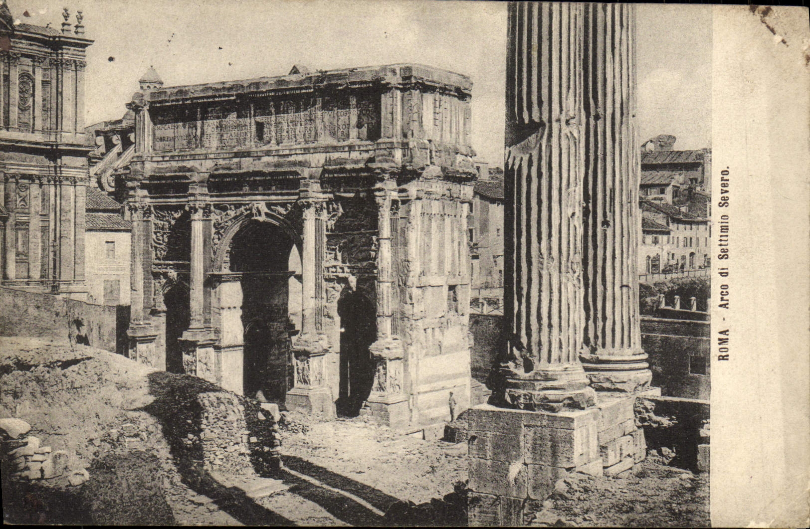 POSTAL Roma Arco di Settimio Severo de la VENDIMIA