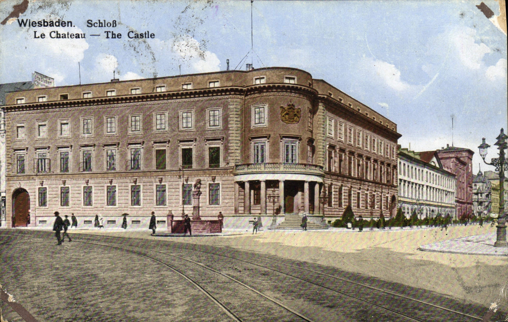 CPA Wiesbaden Schloss Le Chateau