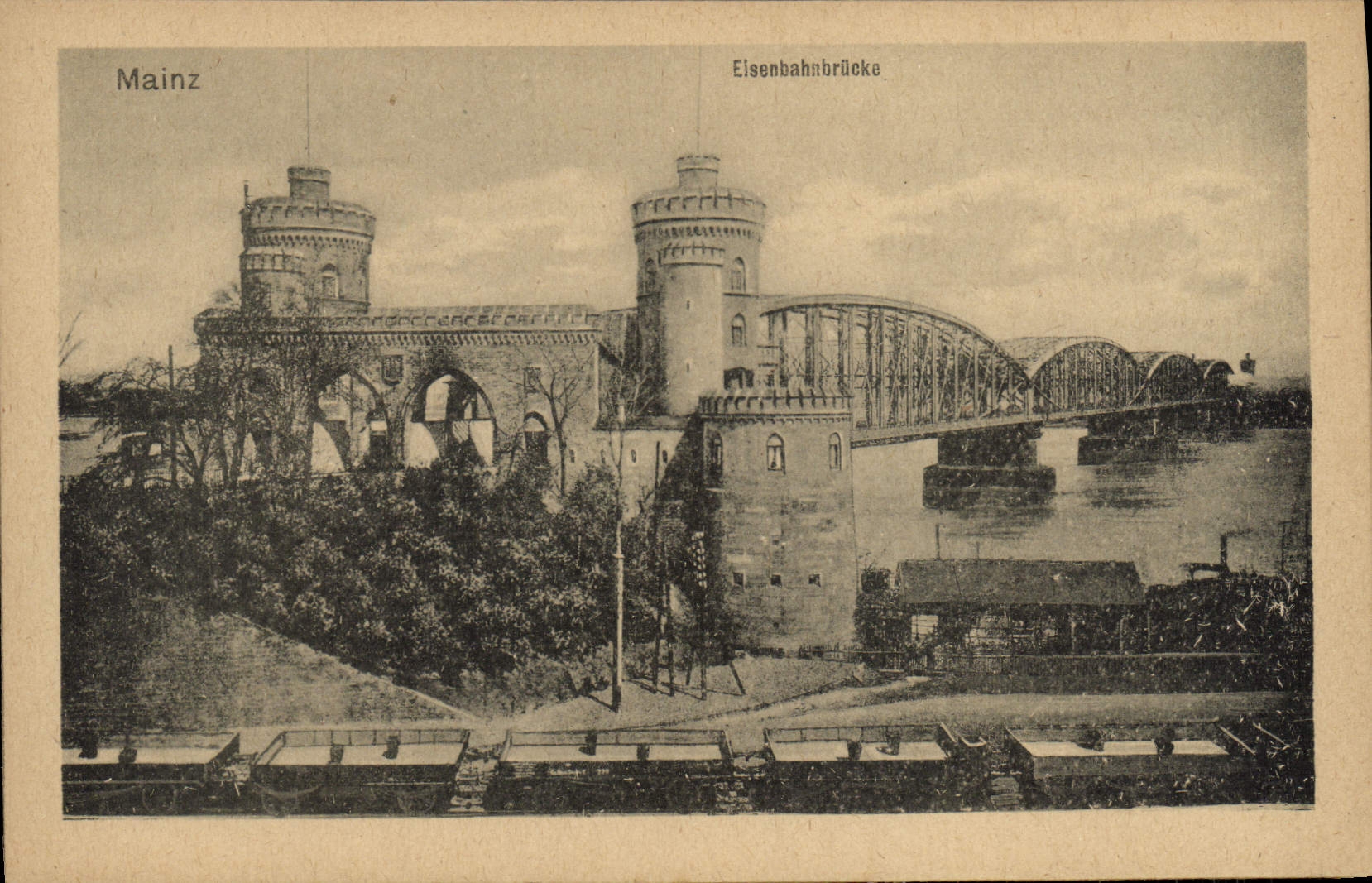 VINTAGE POSTCARD Mainz Elsenbabrucke