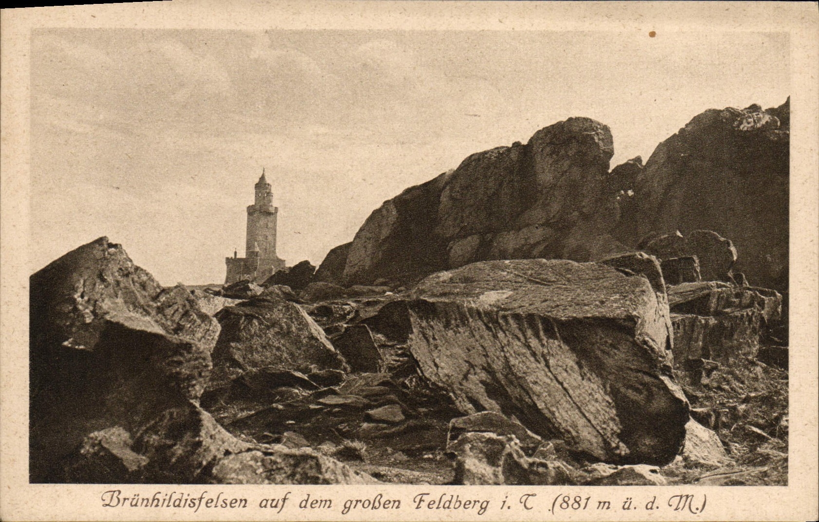 VINTAGE POSTCARD Brunhildisfelsen Auf dem Broben Feldberg