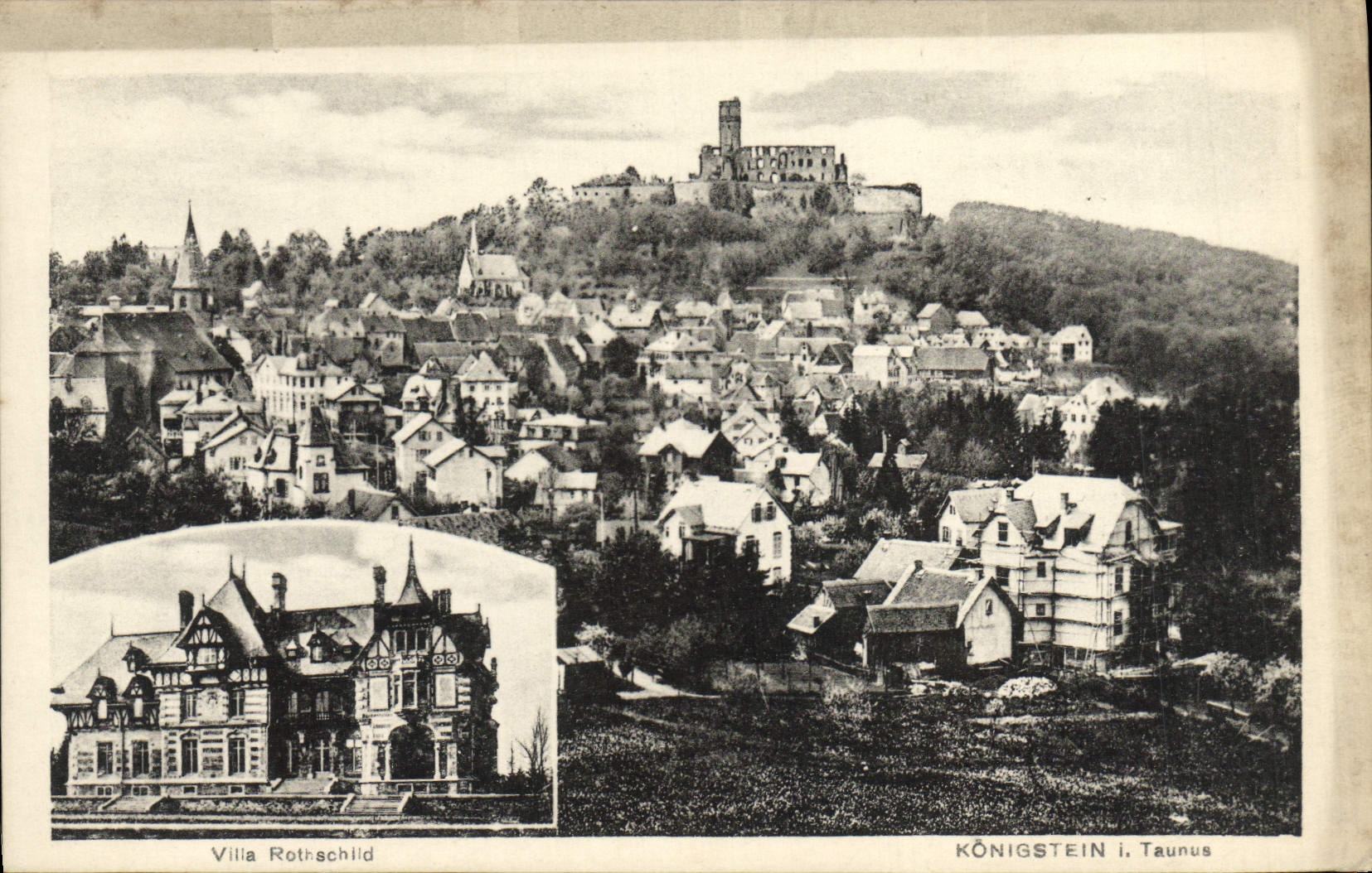 VINTAGE POSTCARD Konigstein Vllia Rothschild