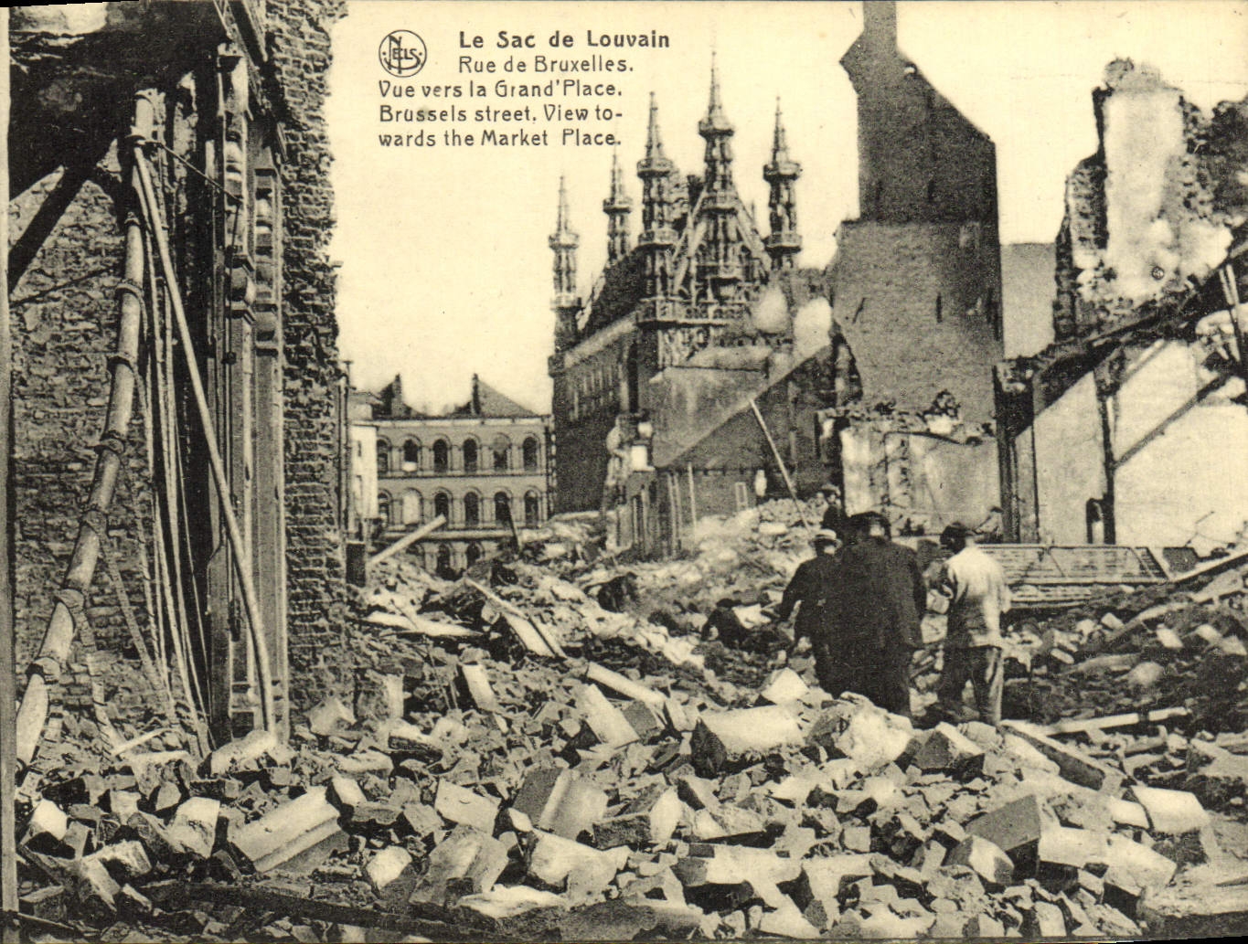 CPA Louvain Le Sac Rue de Bruxelles Militaria