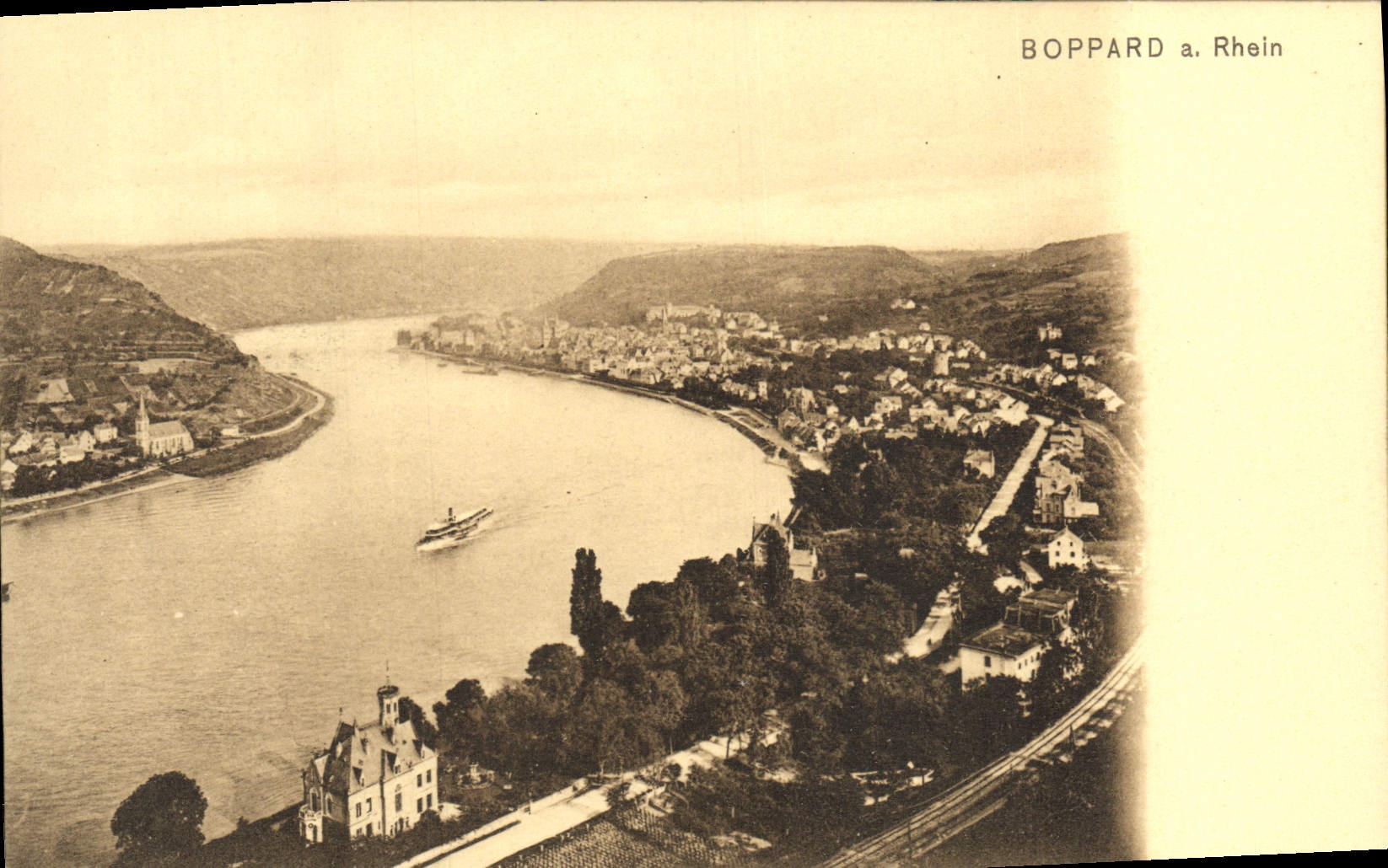 VINTAGE POSTCARD Boppard has Rhein