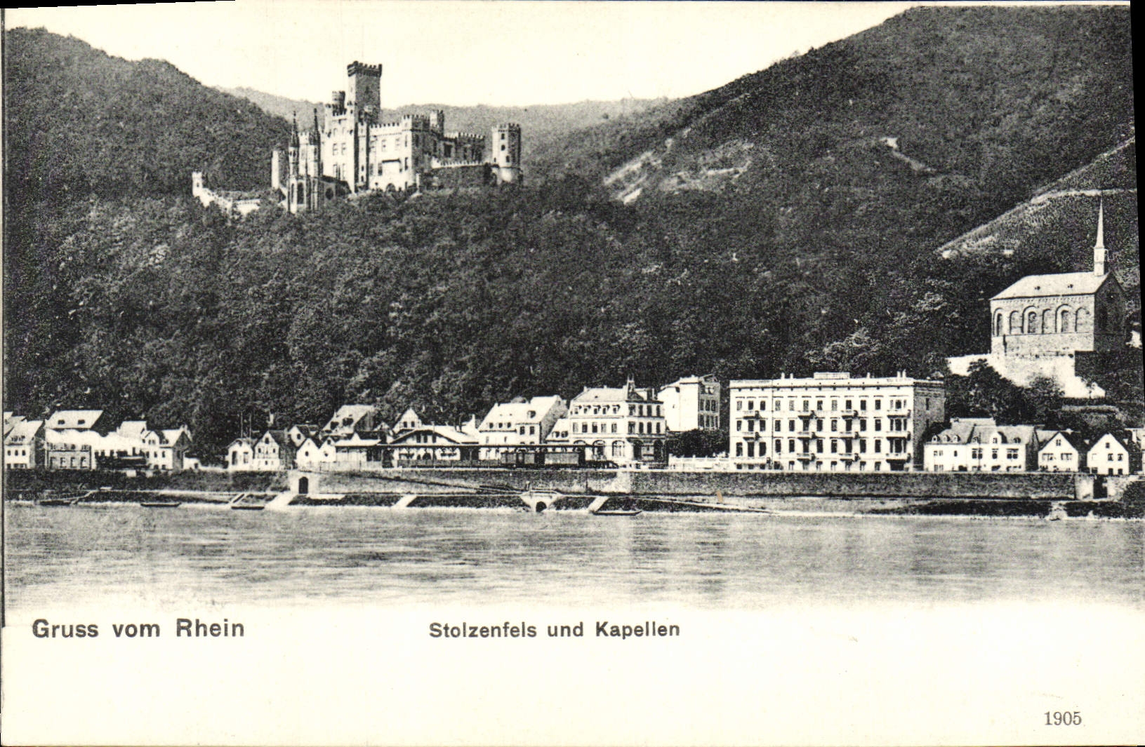 CPA Gruss Vom Rhein Stolzenfels Und Kapellen