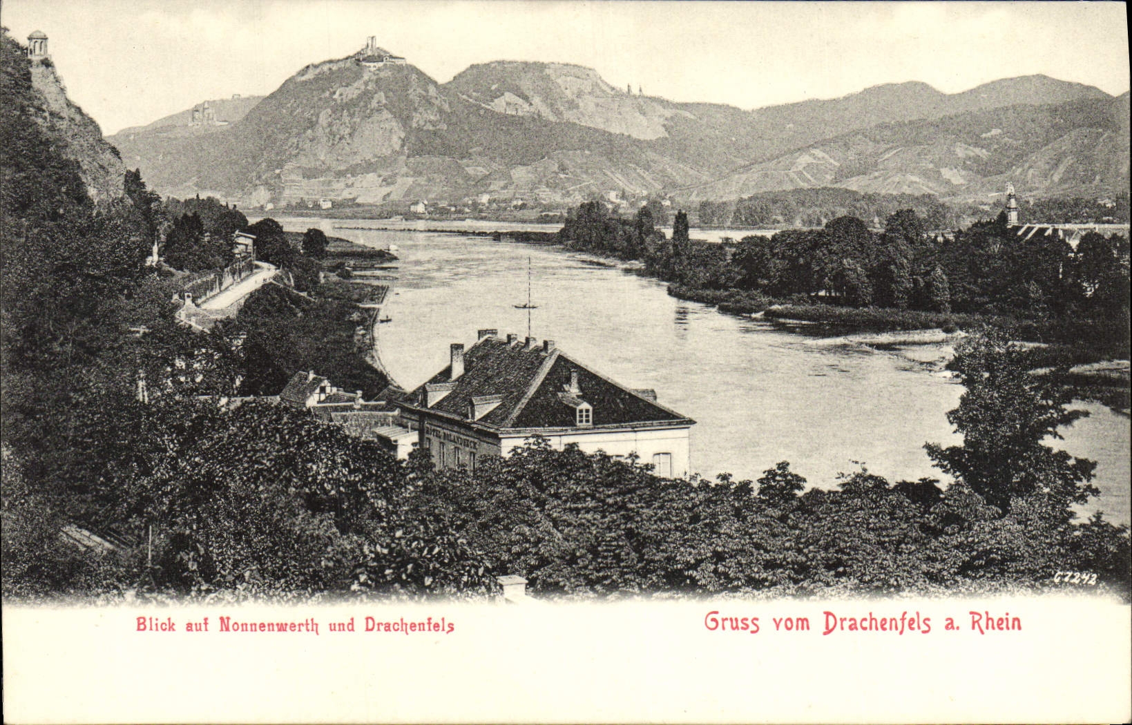 VINTAGE POSTCARD Gruss Vom Drachenfels has Rhein