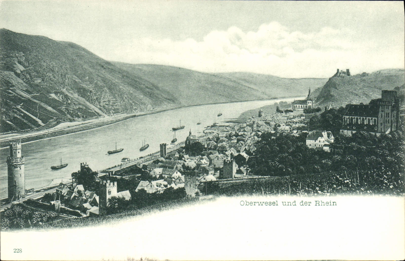 VINTAGE POSTCARD Oberwesel Und Der Rhein