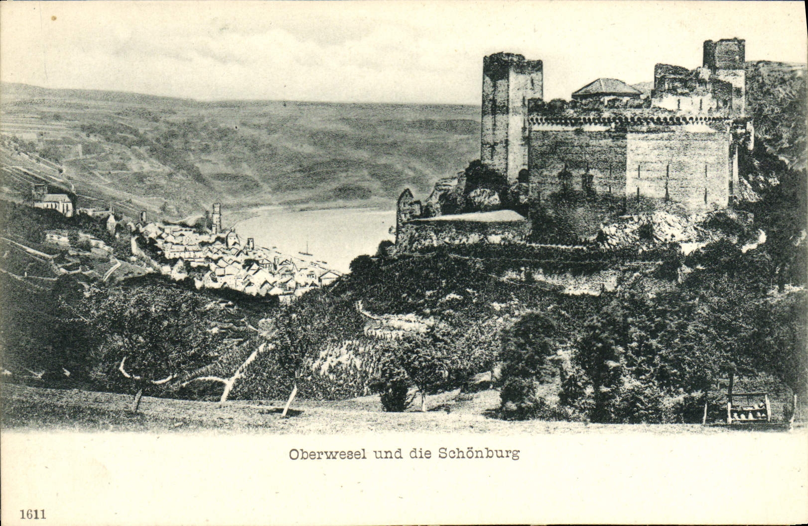 VINTAGE POSTCARD Oberwesel Und Die Schonburg