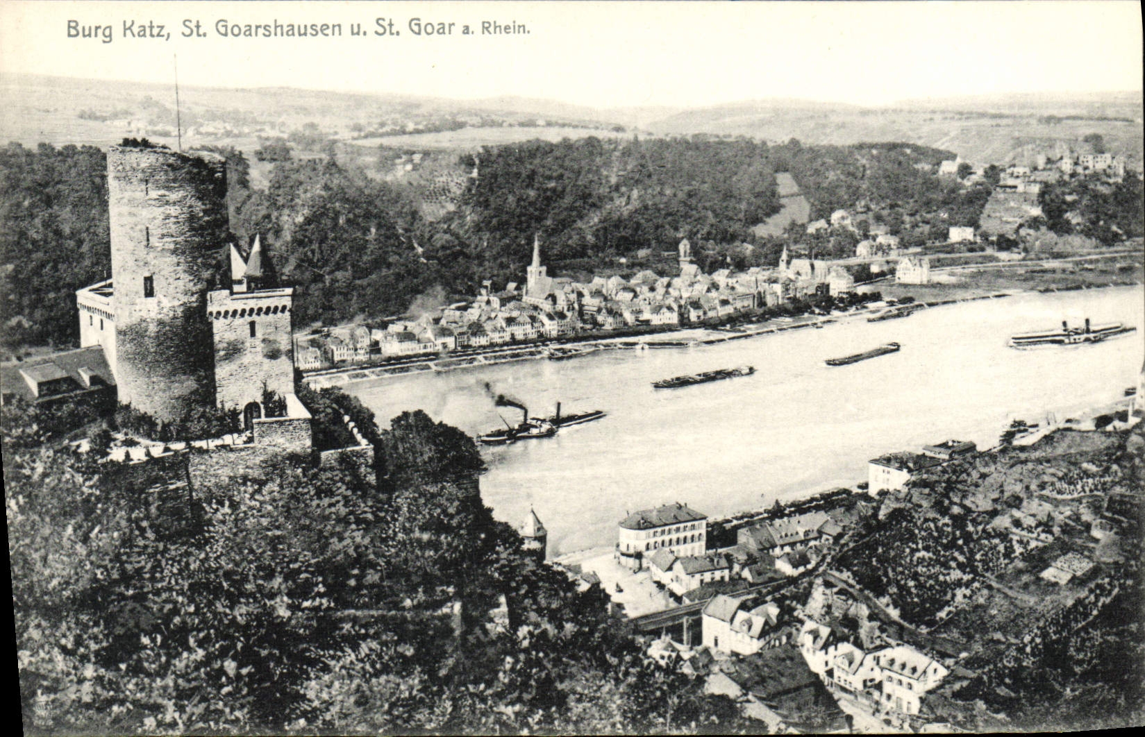 CPA Burg Katz St Goarshausen u St Goar A Rhein