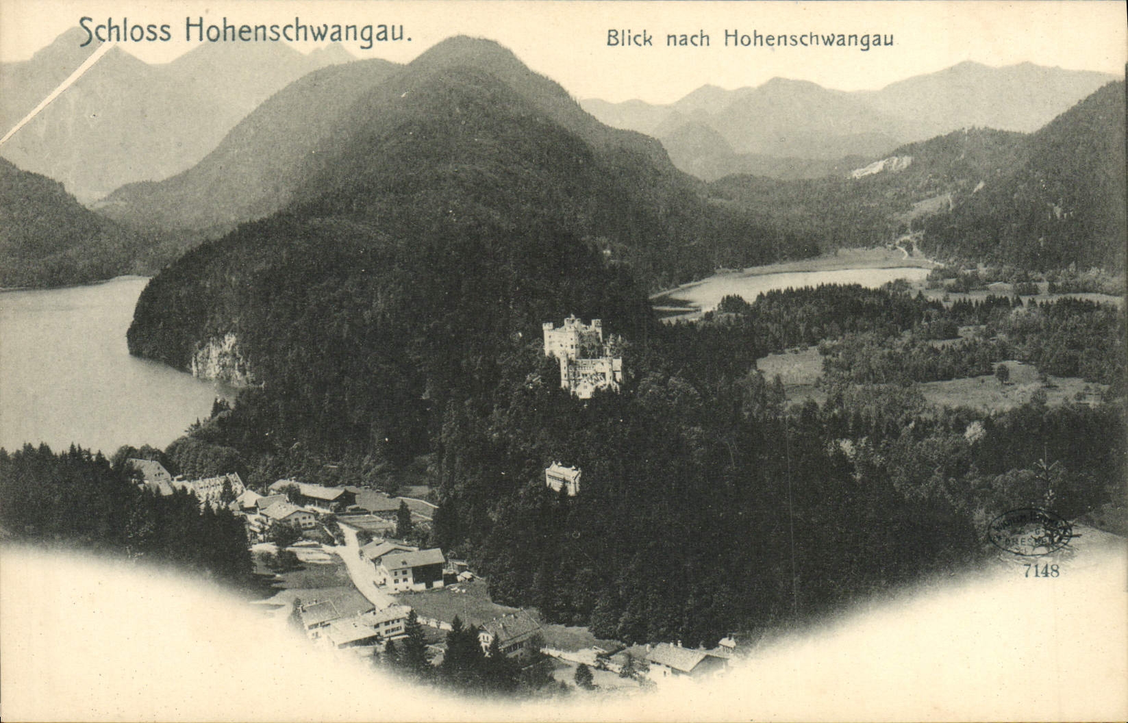 CPA Schloss Hohenschwangau Blick Nach Hohenschwangau