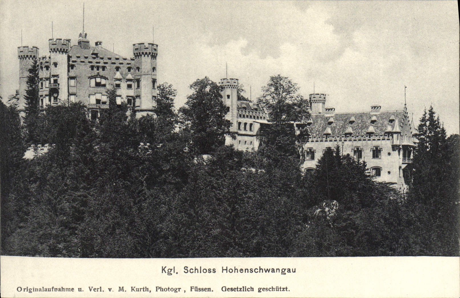 VINTAGE POSTCARD Kgl Schloss Hohenschwangau