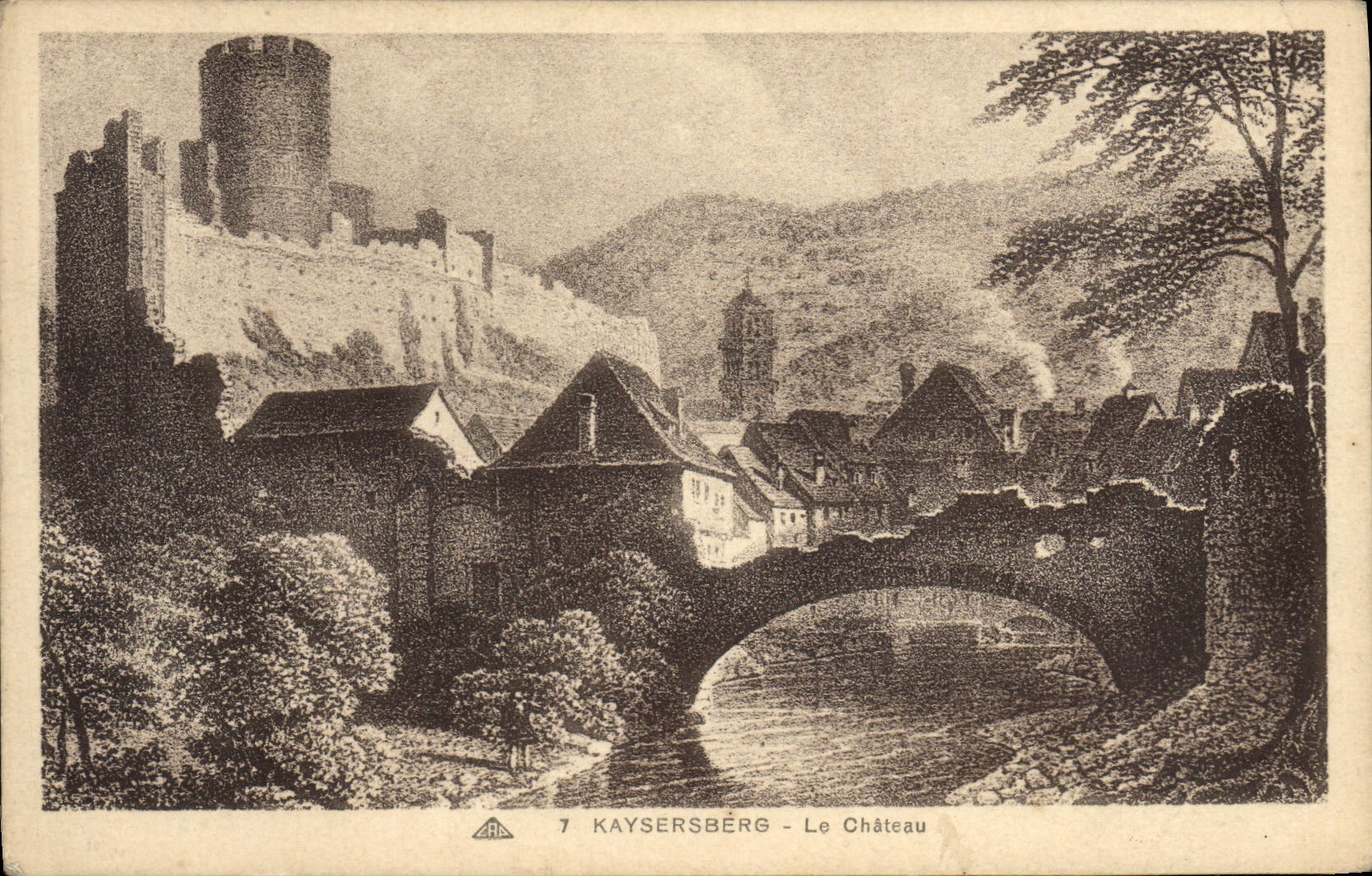 VINTAGE POSTCARD Kayserberg the Castle
