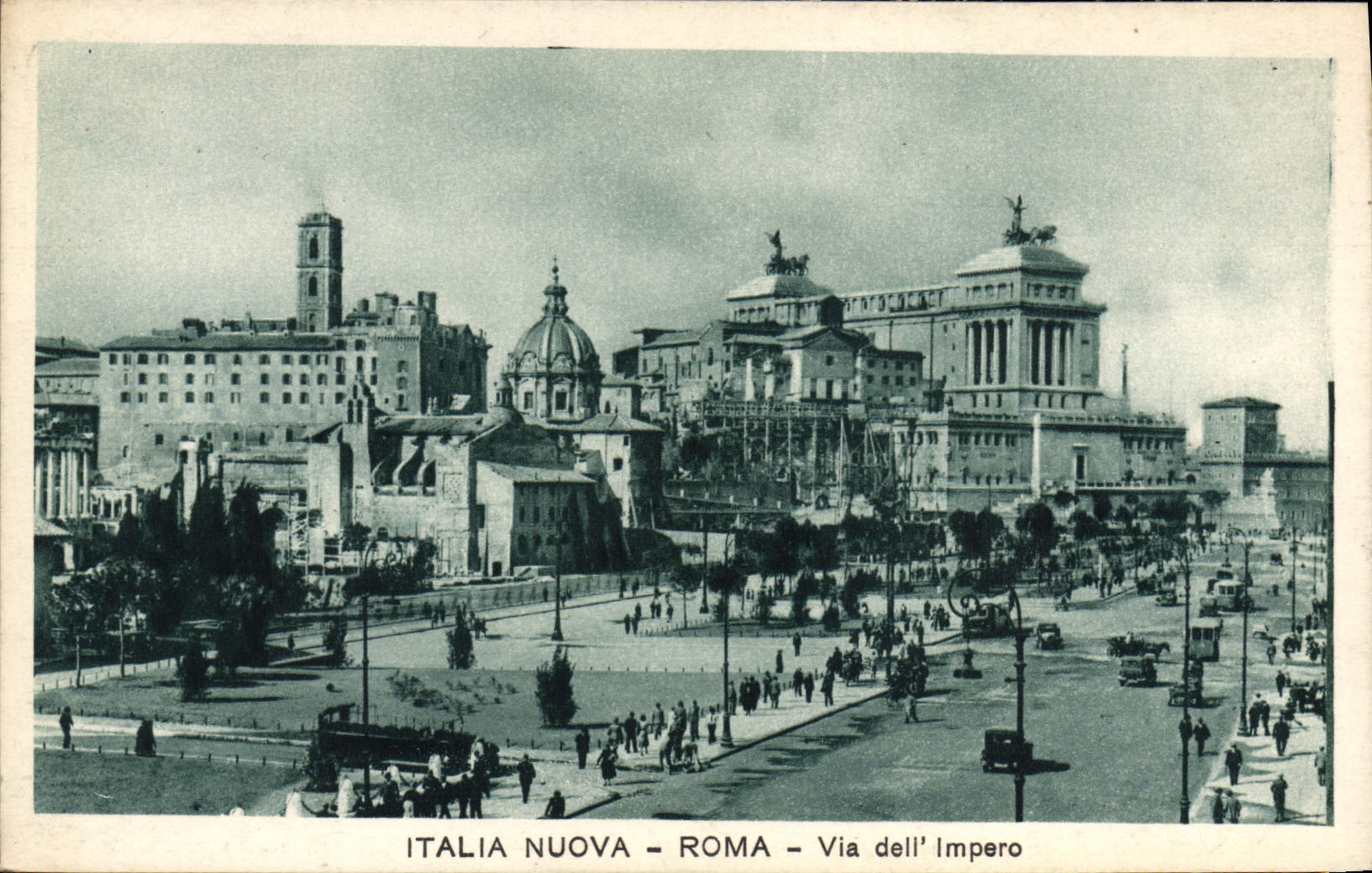 POSTAL Italia Nuova Roma de la VENDIMIA vía Dell Impero