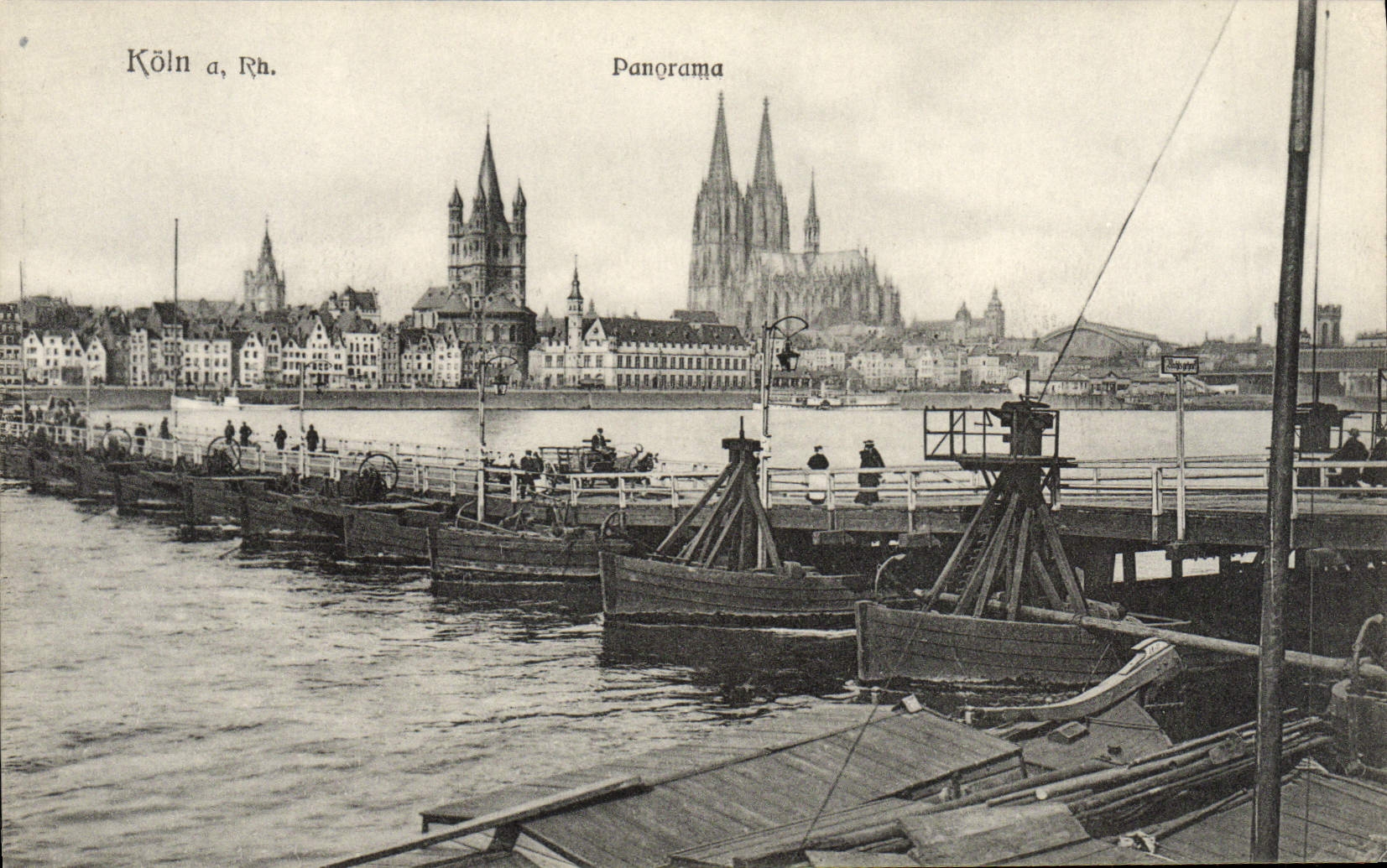 VINTAGE POSTCARD Koln has Rh Panorama