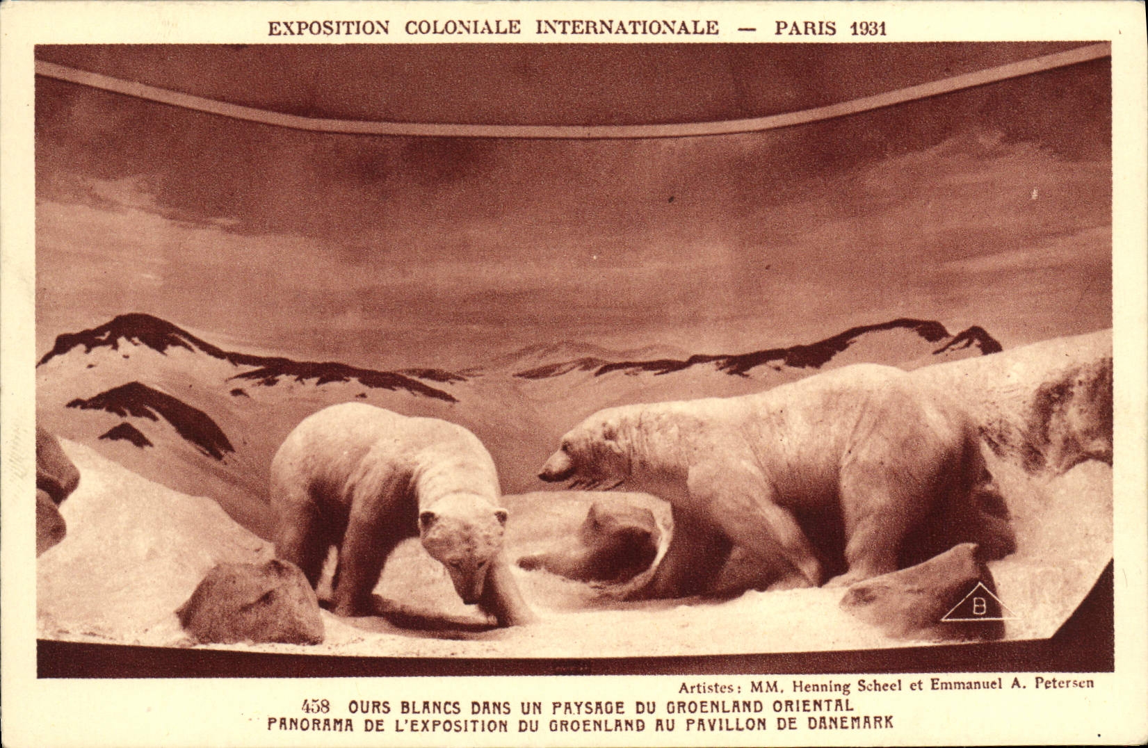 CPA Exposition Coloniale Internationale De Paris 1931 Ours Blancs Dans Un Paysage De Groenland