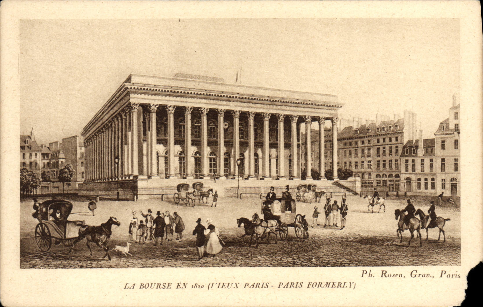 CPA Paris La Bourse en 1820