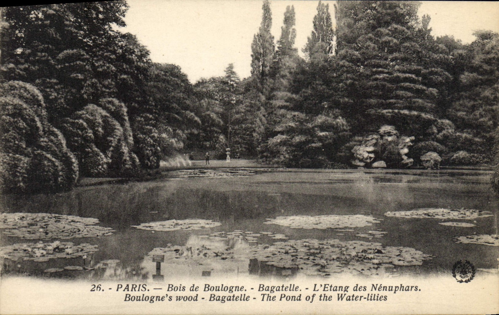 CPA Paris Bois De Boulogne Bagatelle L'Etang Des Nenuphars 