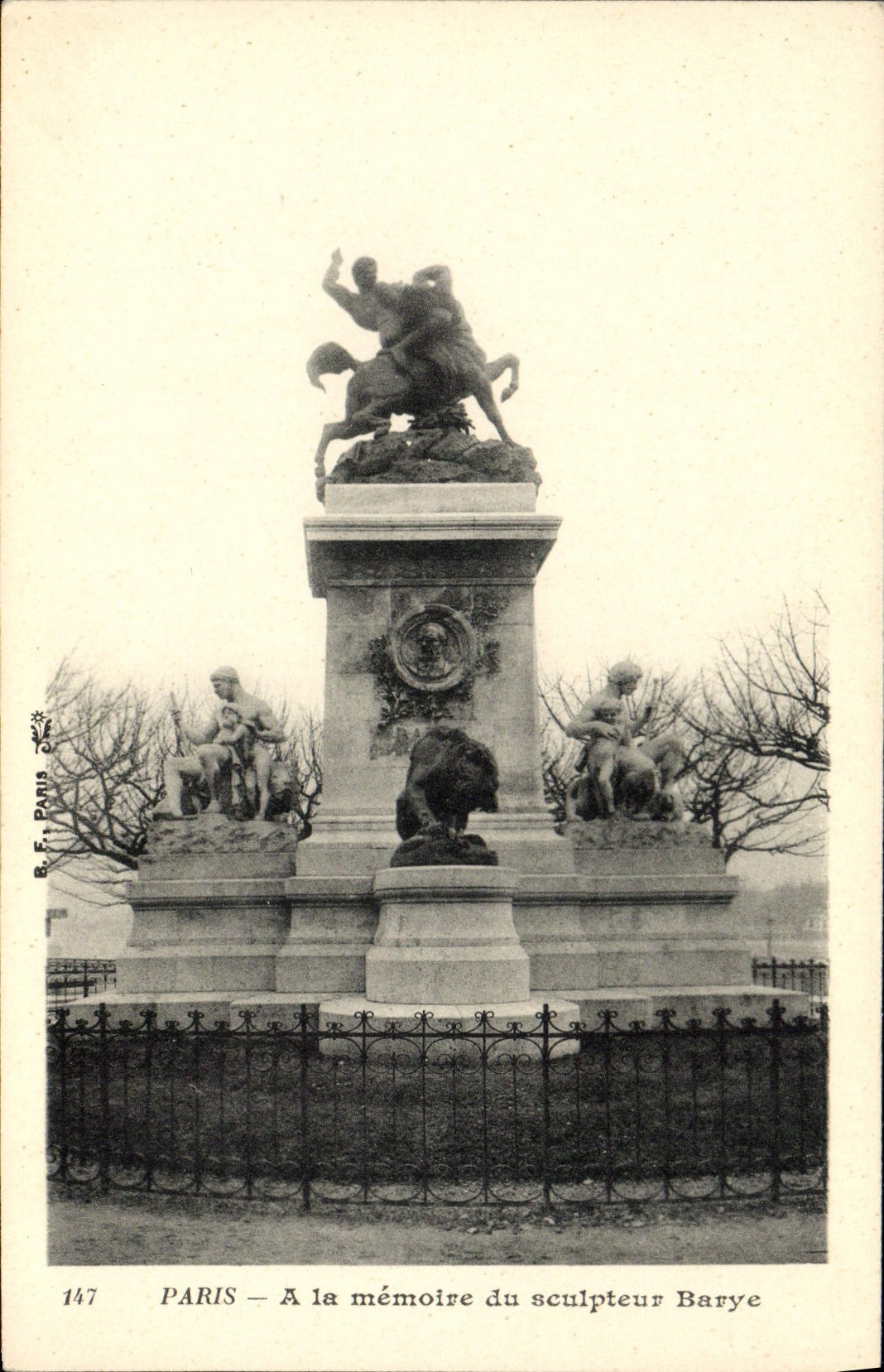 CPA Paris A La Memoire Du Sculpteur Barye