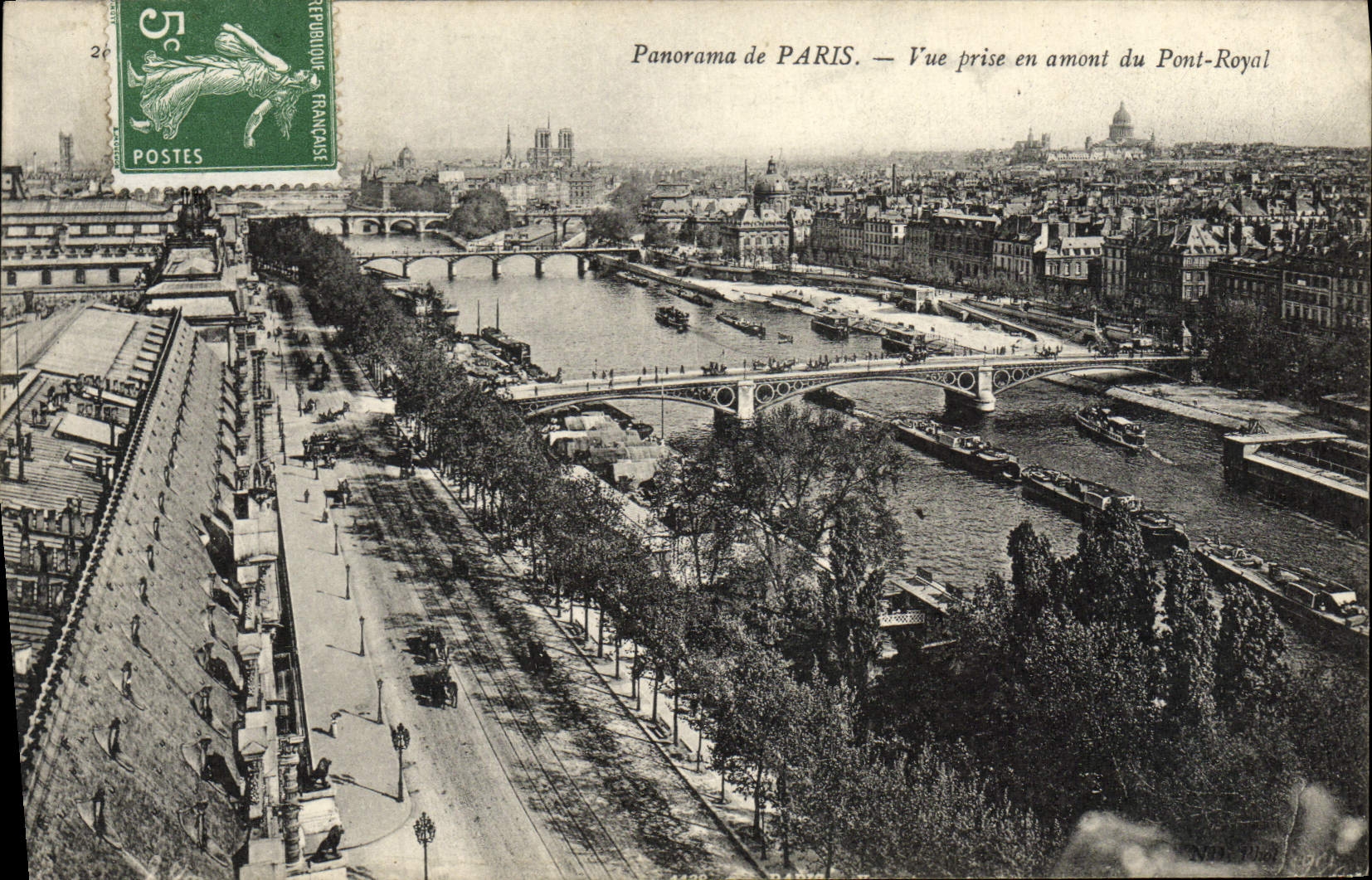 CPA Panorama De Paris Vue Prise En Amont Du Pont Royal