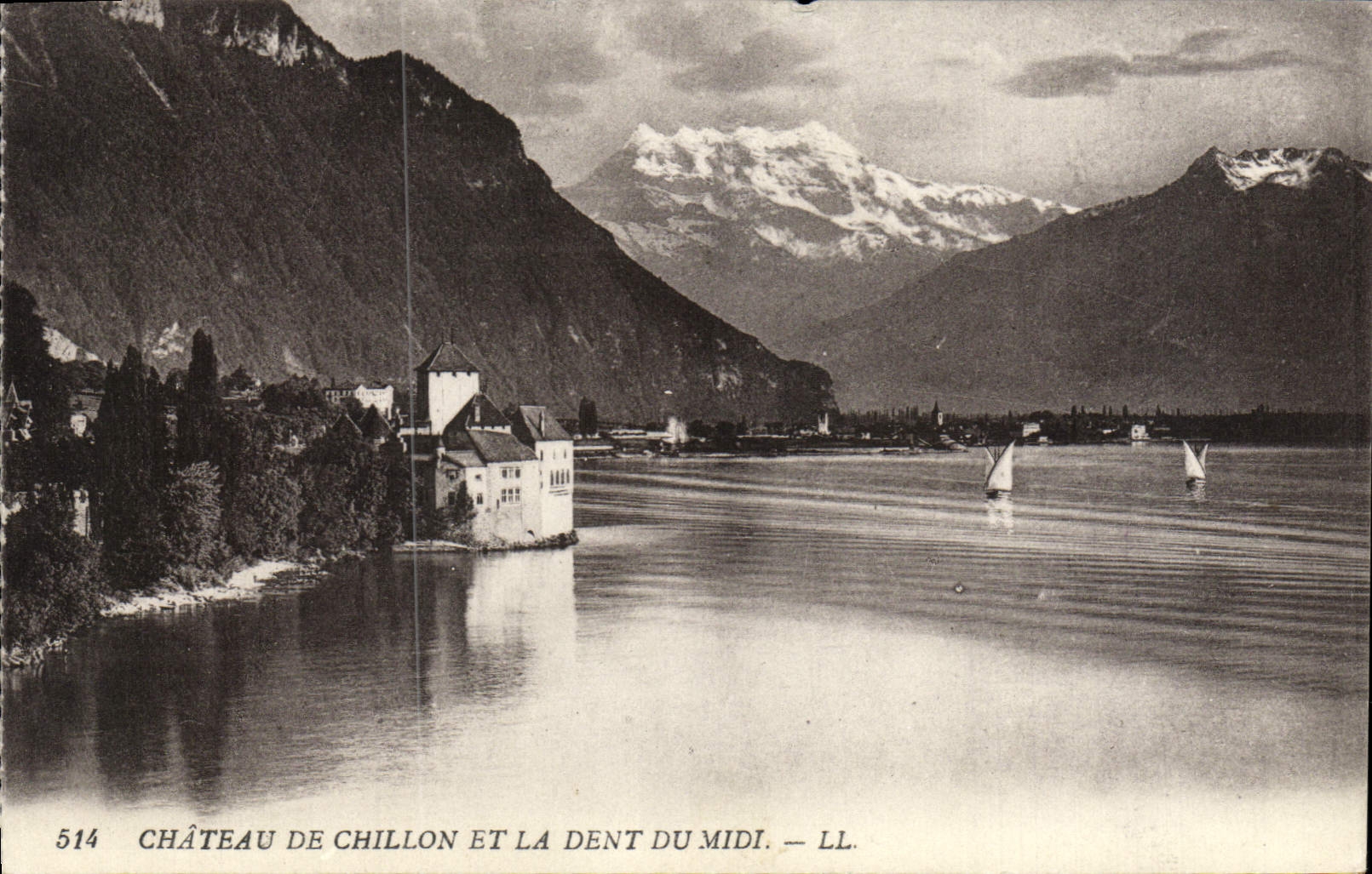CPA Chateau De Chillon Et La Dent Du Midi