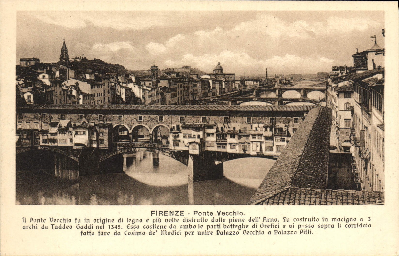 VINTAGE POSTCARD Firenze Big shot Vecchio