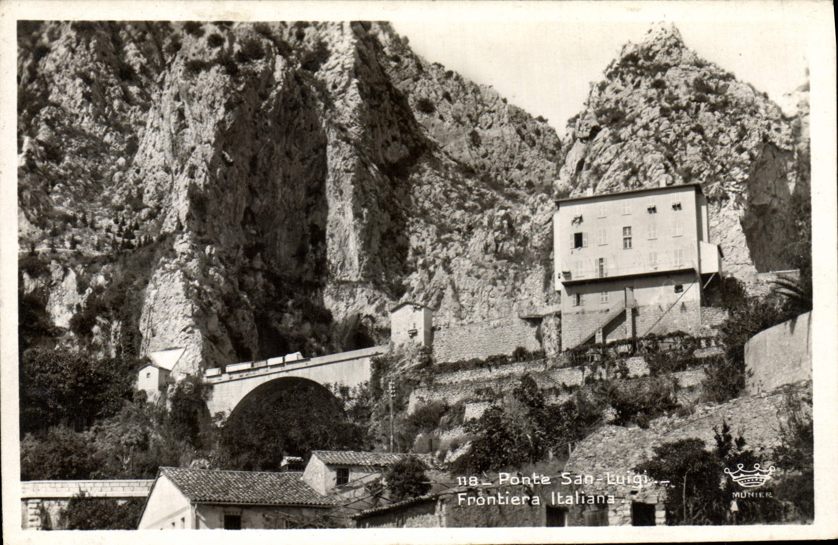 CPA Ponte Ste Luigi Frontiere Italiana