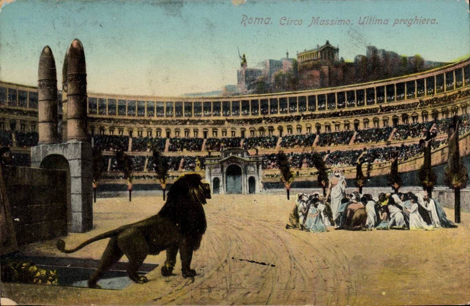 León de Roma Circo Máximo Ullima Preghiera de la POSTAL de la VENDIMIA
