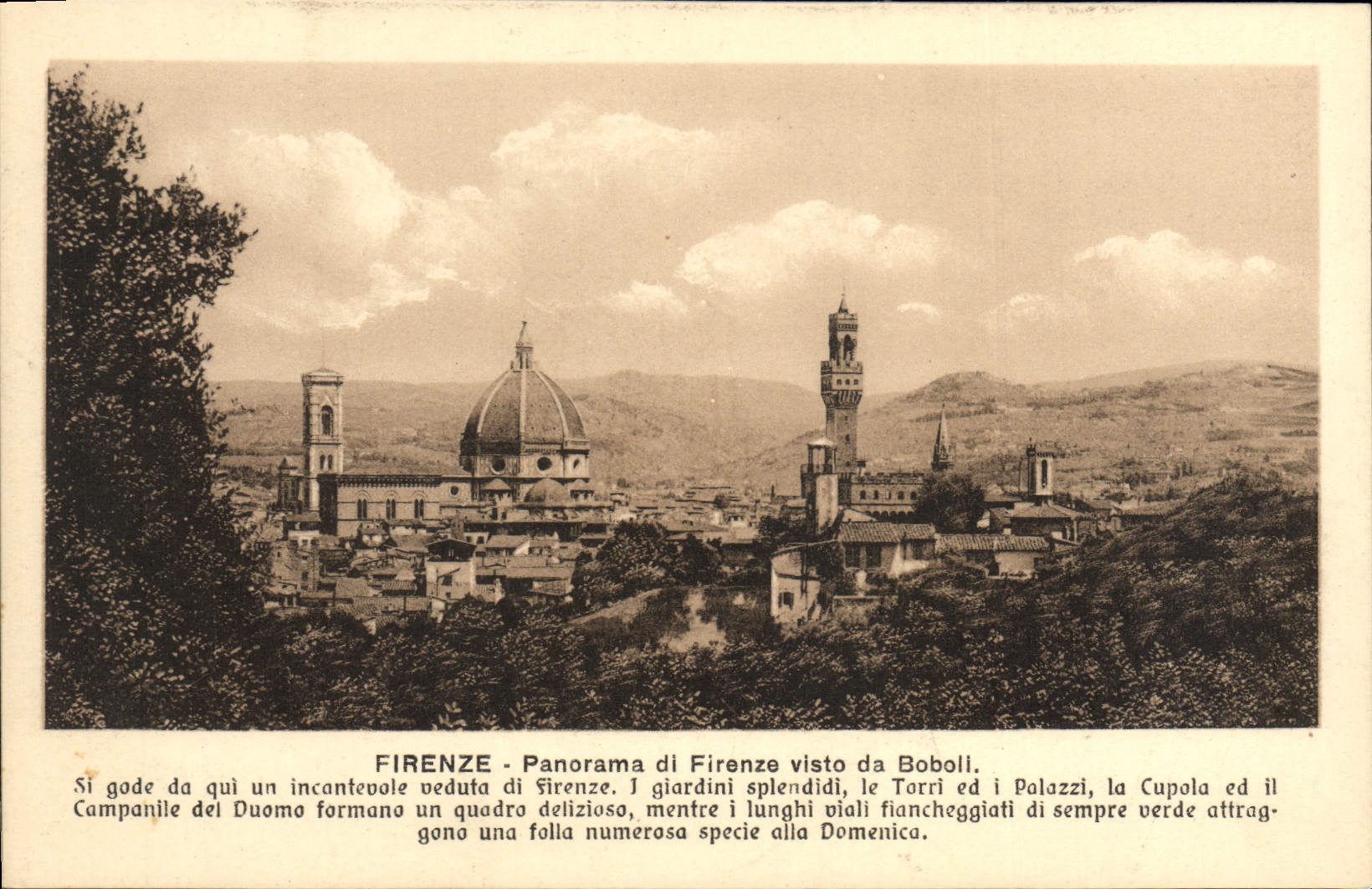CPA Firenze Panorama Di Firenze Visto Da Boboli