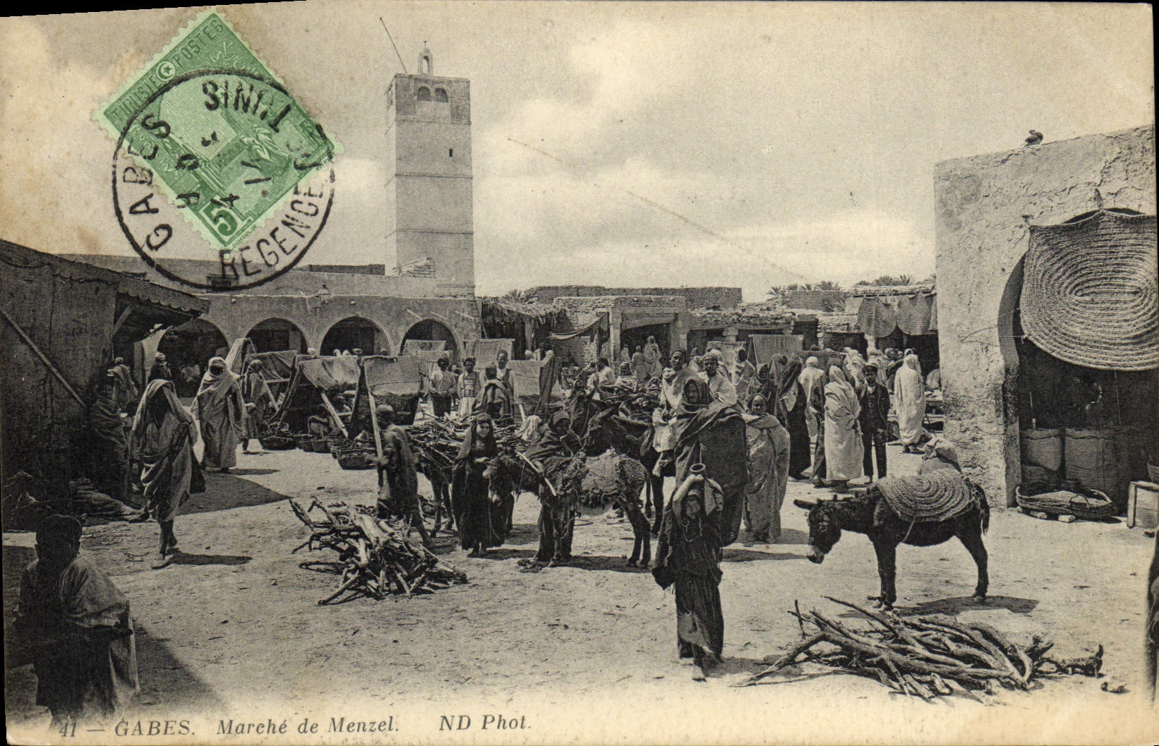 POSTAL Gabes Goes De Menzel de la VENDIMIA