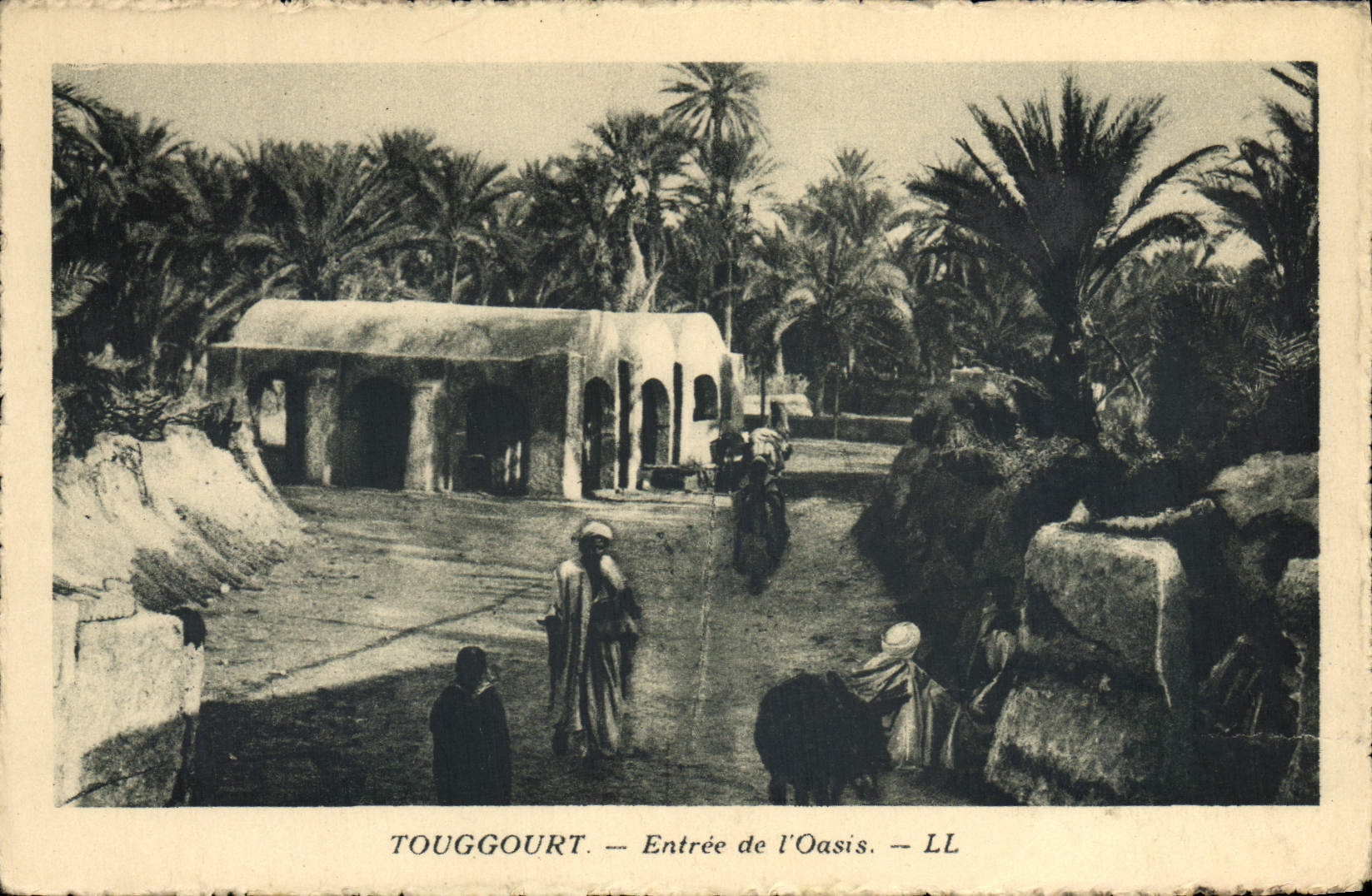 VINTAGE POSTCARD Touggourt Entered Of the Oasis