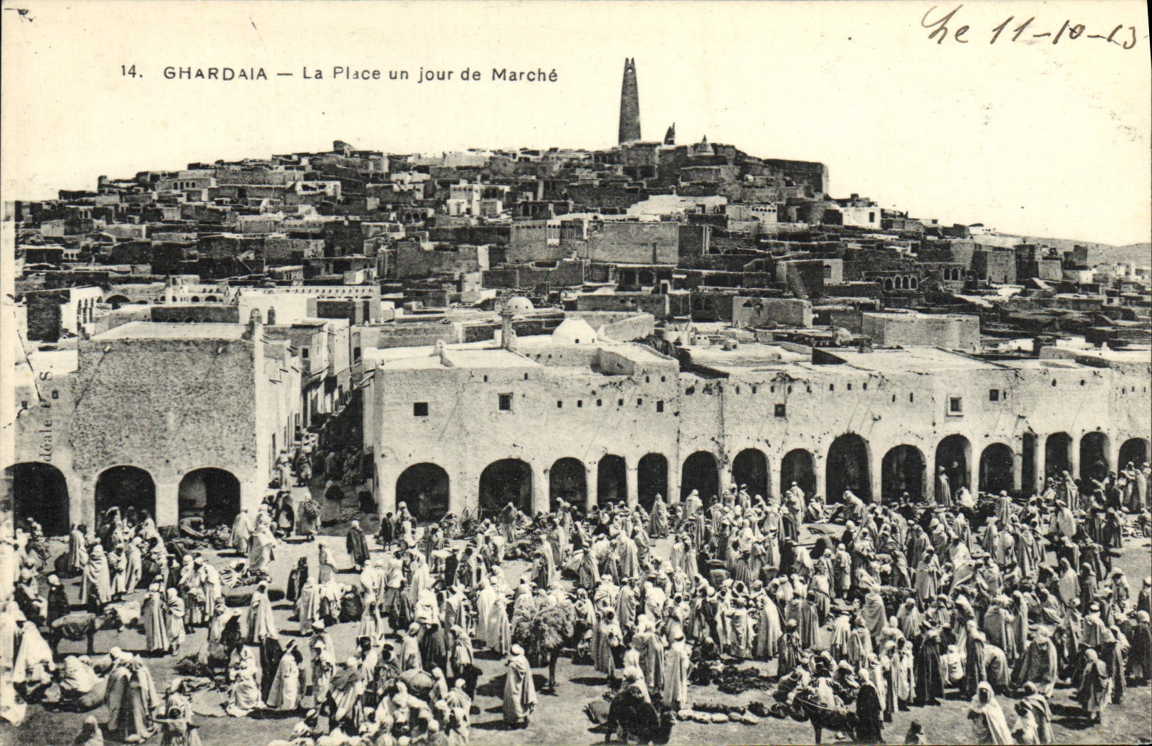 CPA Ghardaia La Place Un Jour De Marche