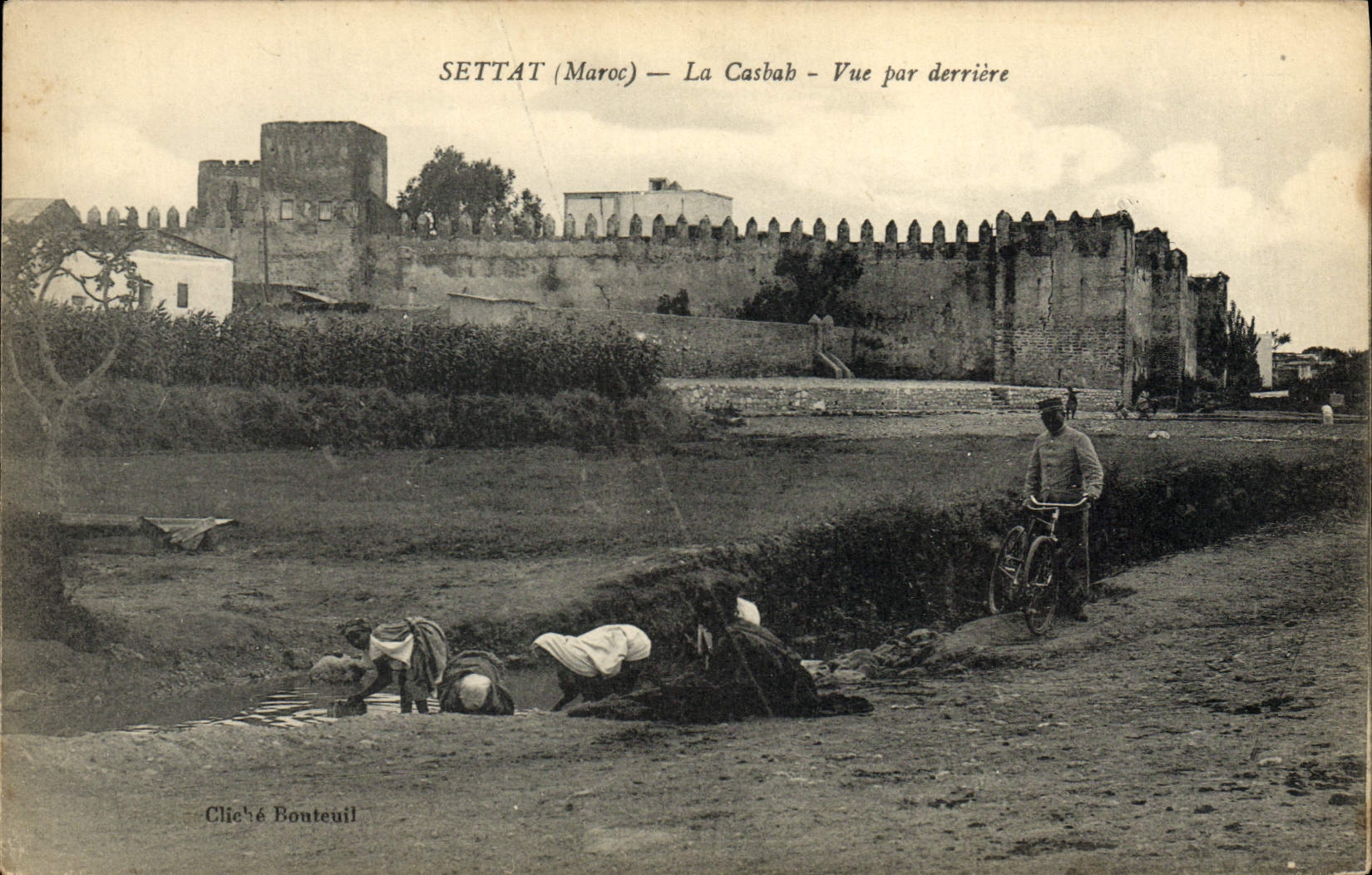 CPA Settat La Casbah Vue Par Derriere Cycle Velo 