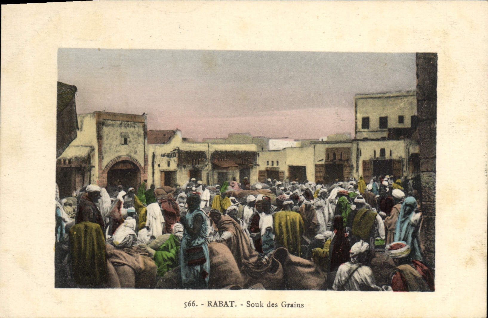 VINTAGE POSTCARD Reduction Souk of the Grains