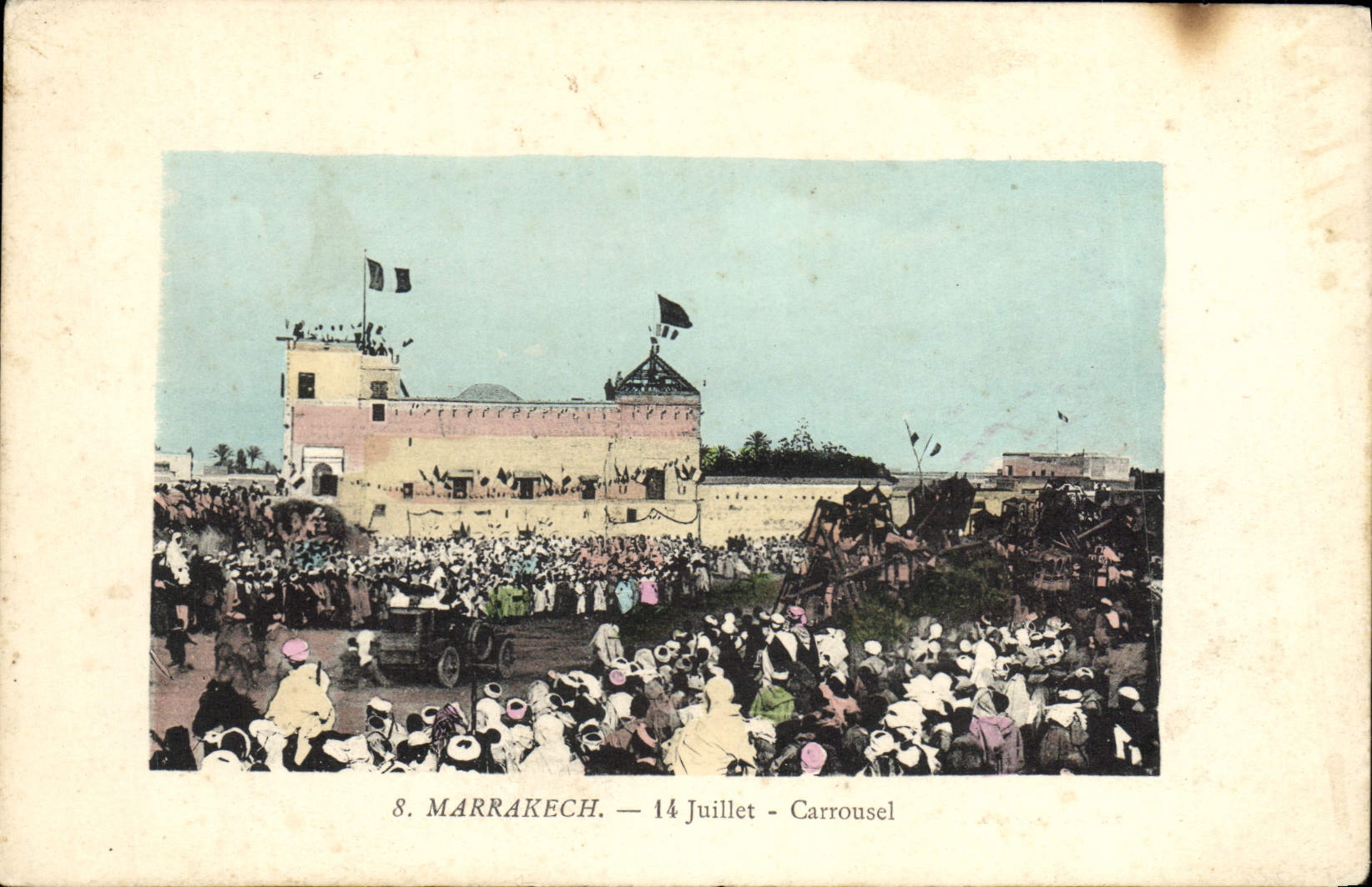 CPA Marrakech 14 Juillet Carrousel