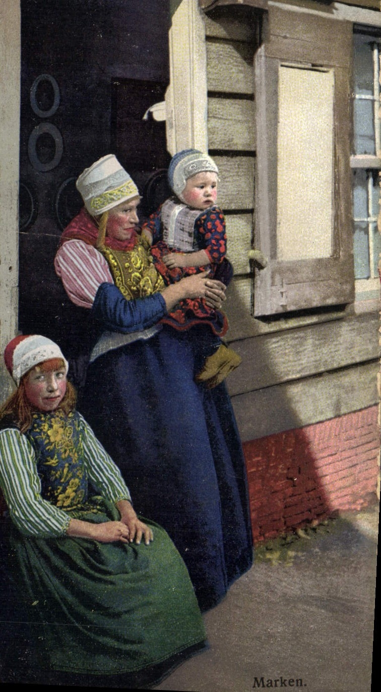 Folklore de Marken de la POSTAL de la VENDIMIA