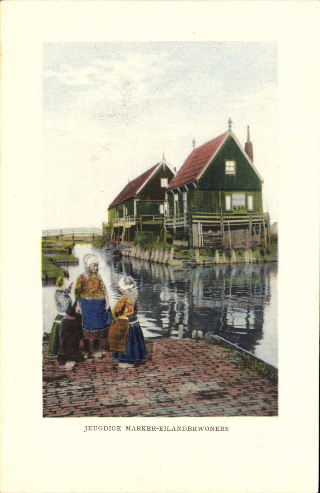 CPA Jeugdige Marker Eilandbewoners Enfants Folklore